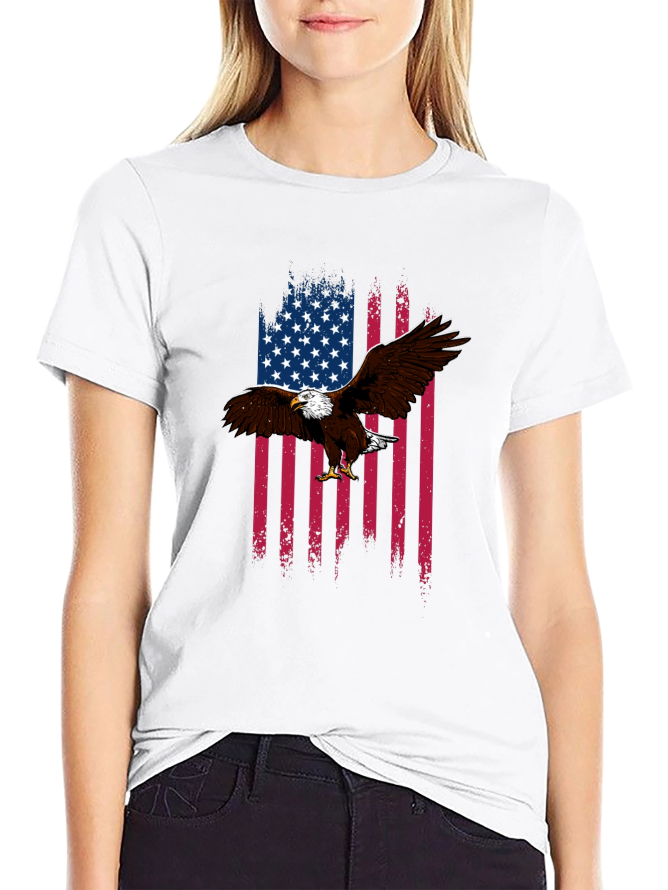 American Flag Eagle Graphic Tee