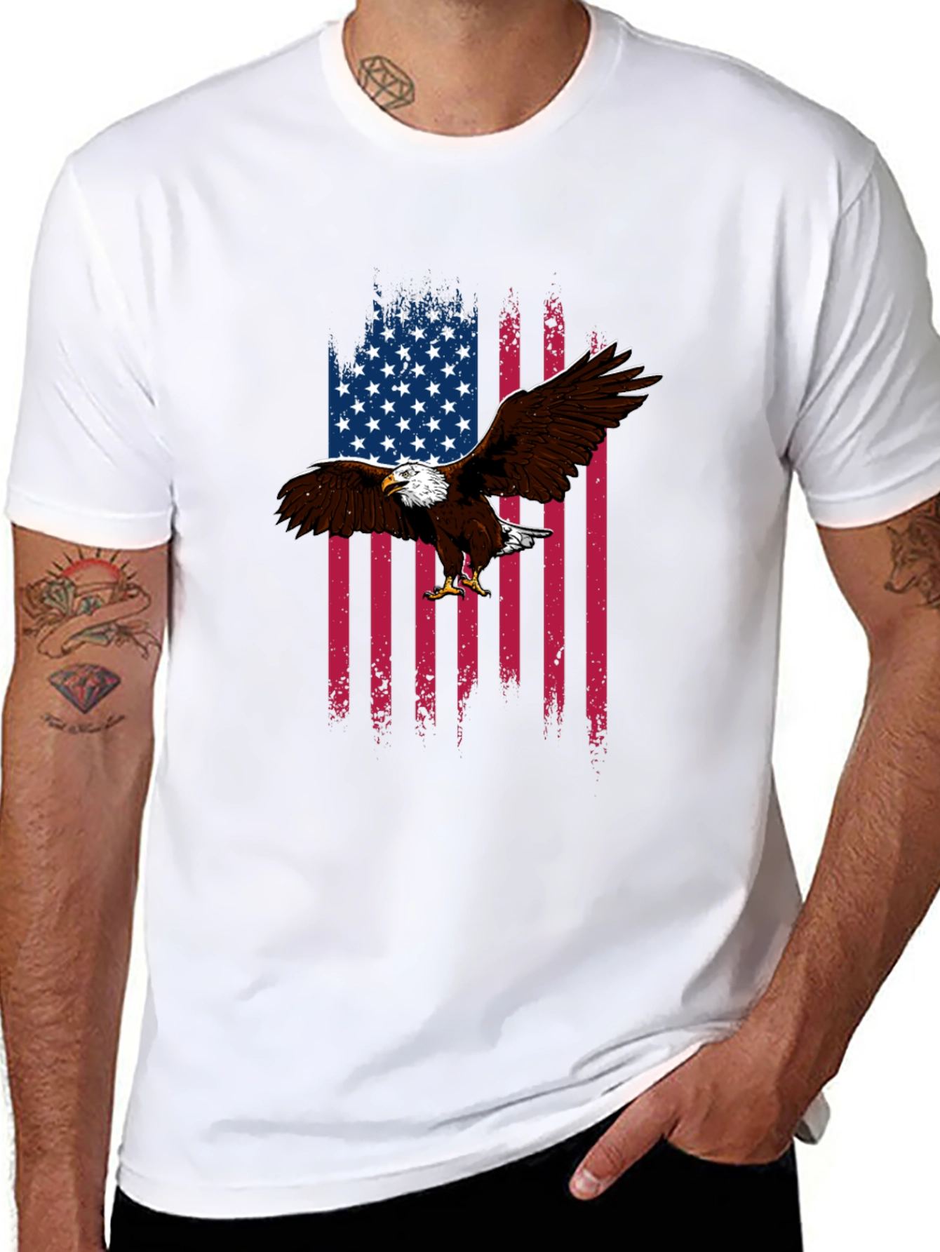 American Flag Eagle Graphic Tee