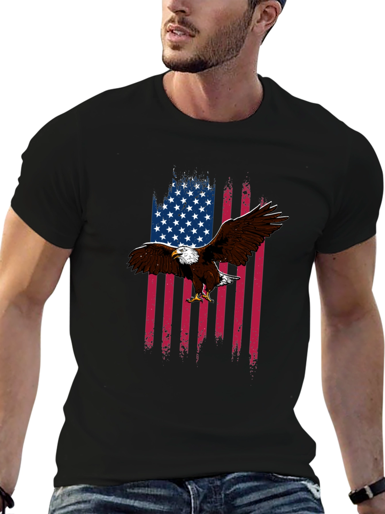 American Flag Eagle Graphic Tee