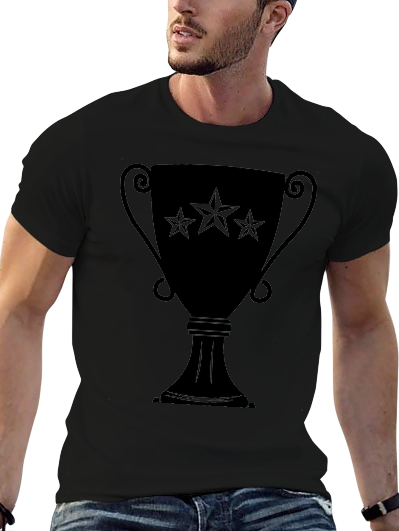 Winners Trophy Graphic Tee - Unisex Black T-Shirt