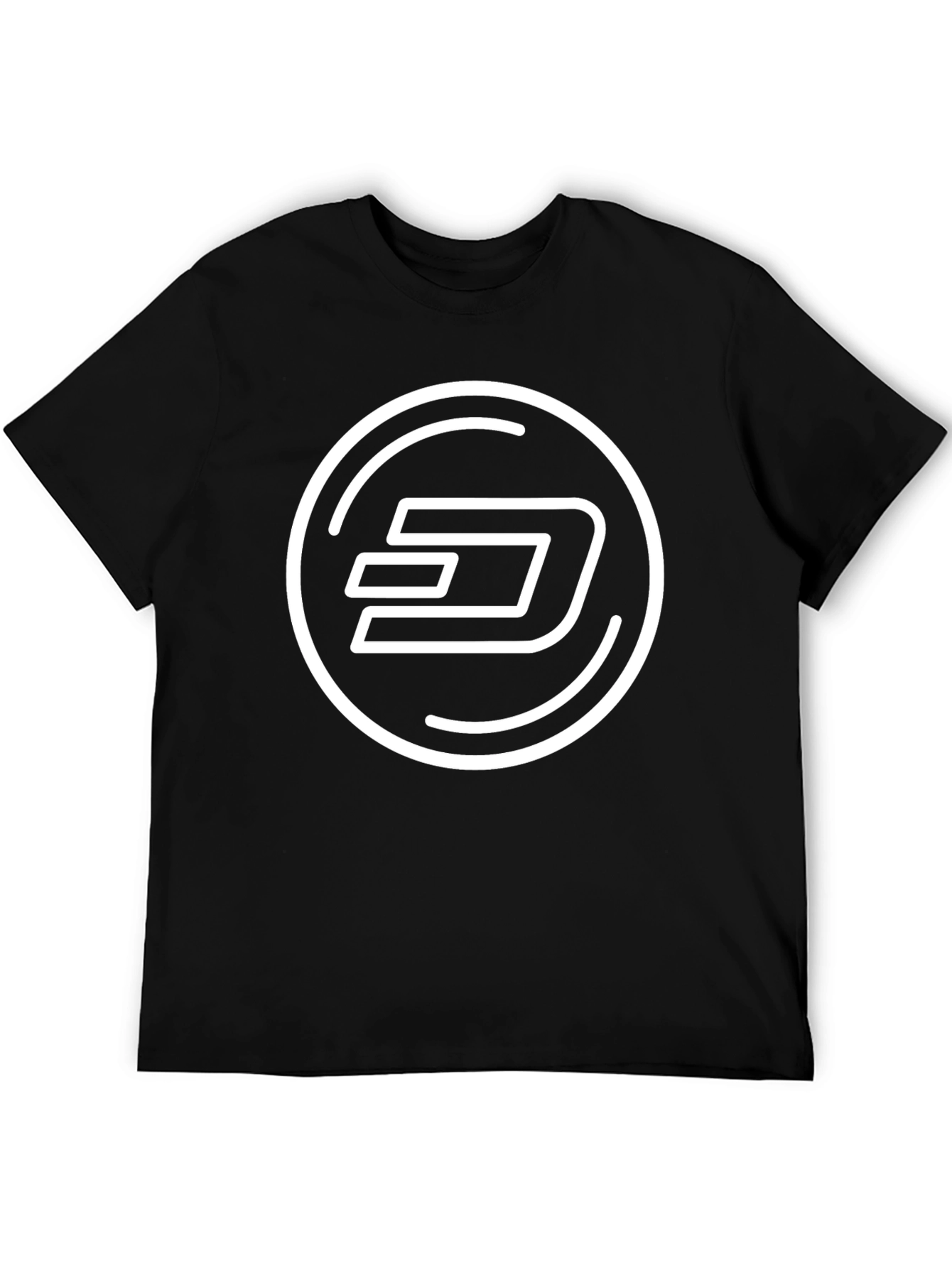 Black T-Shirt with White Crypto Logo