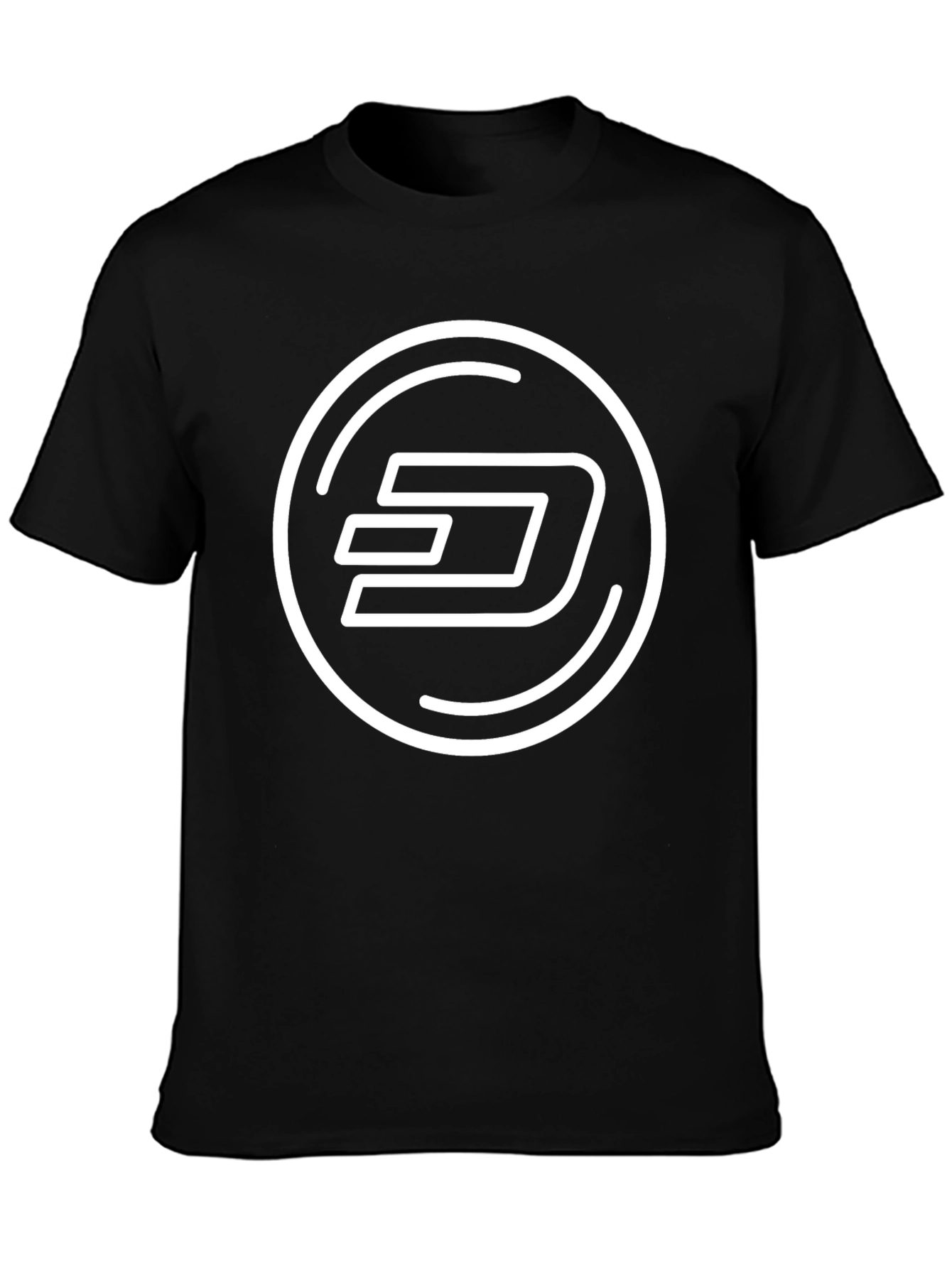 Black T-Shirt with White Crypto Logo