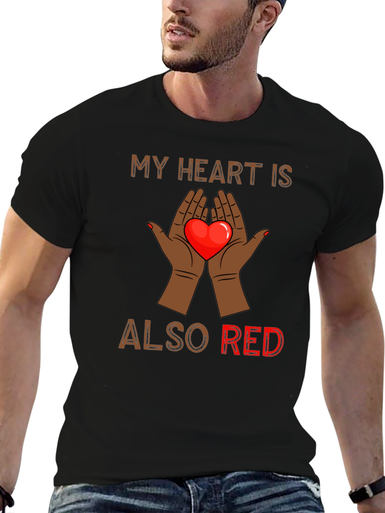 My Heart is Also Red Graphic Tee