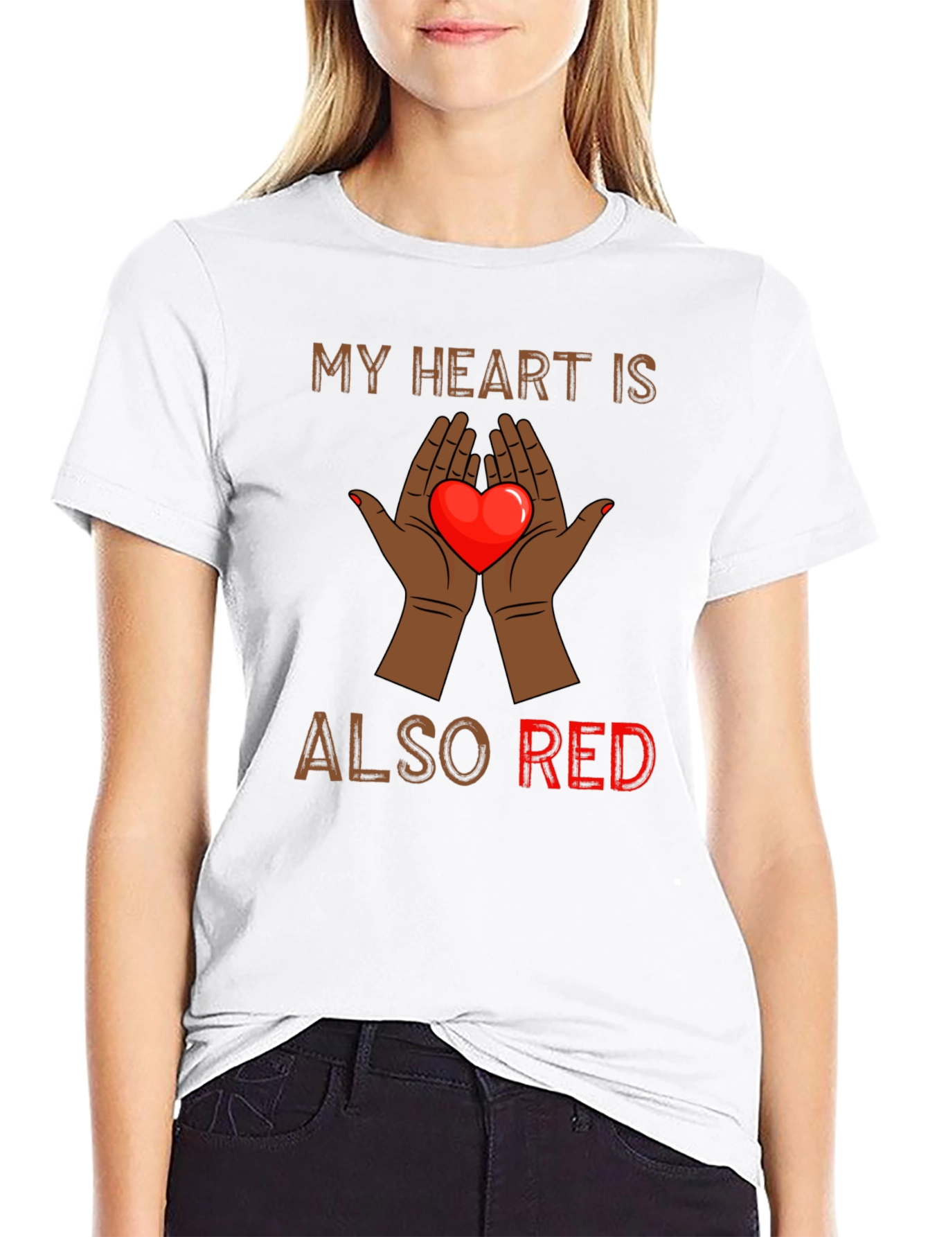 My Heart is Also Red Graphic Tee