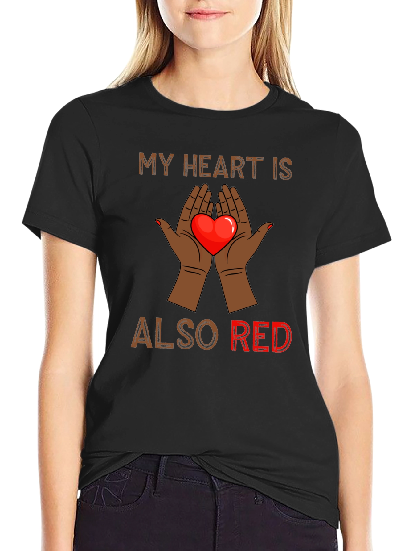 My Heart is Also Red Graphic Tee