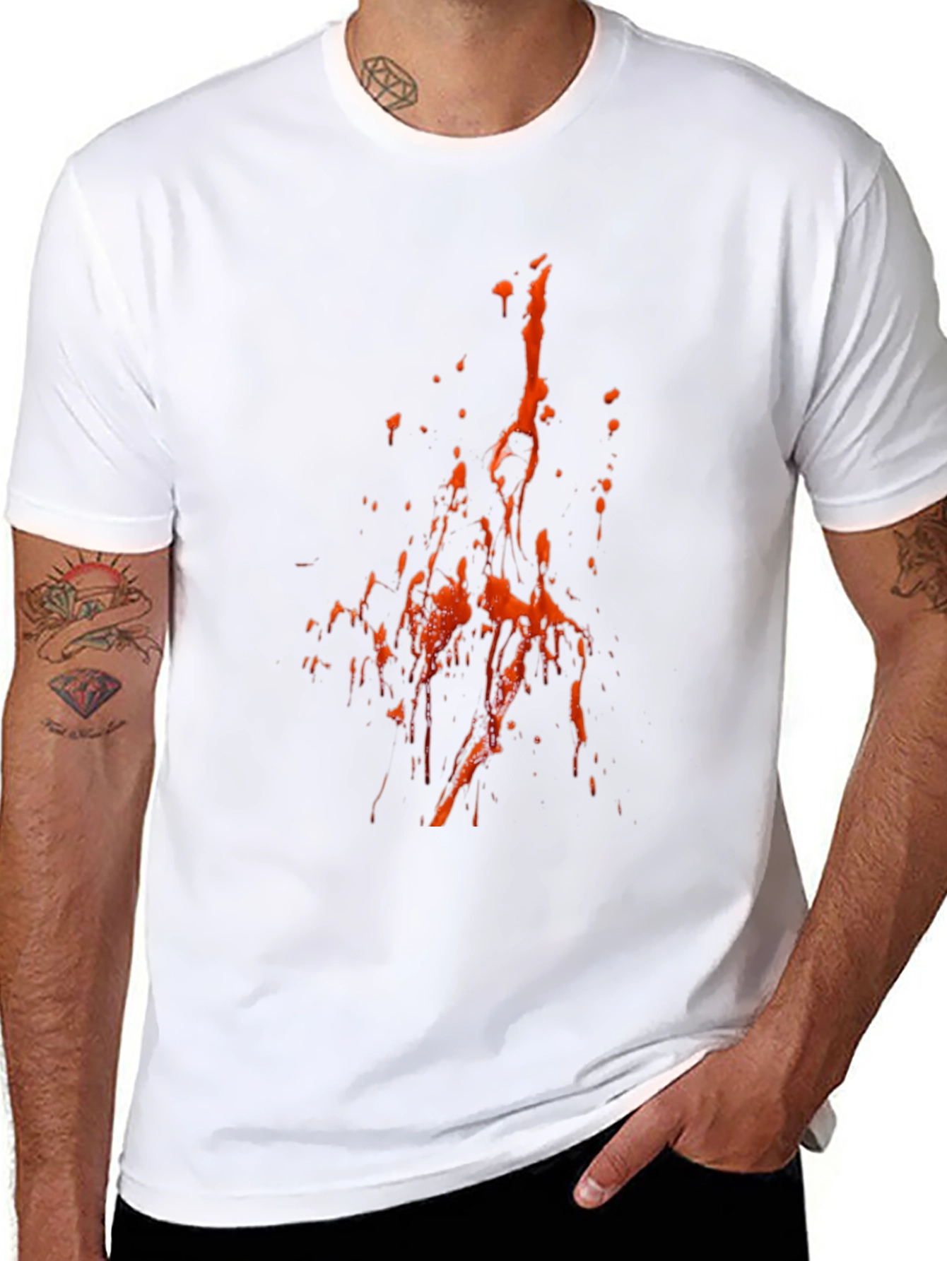 Abstract Splatter T-Shirt - Black