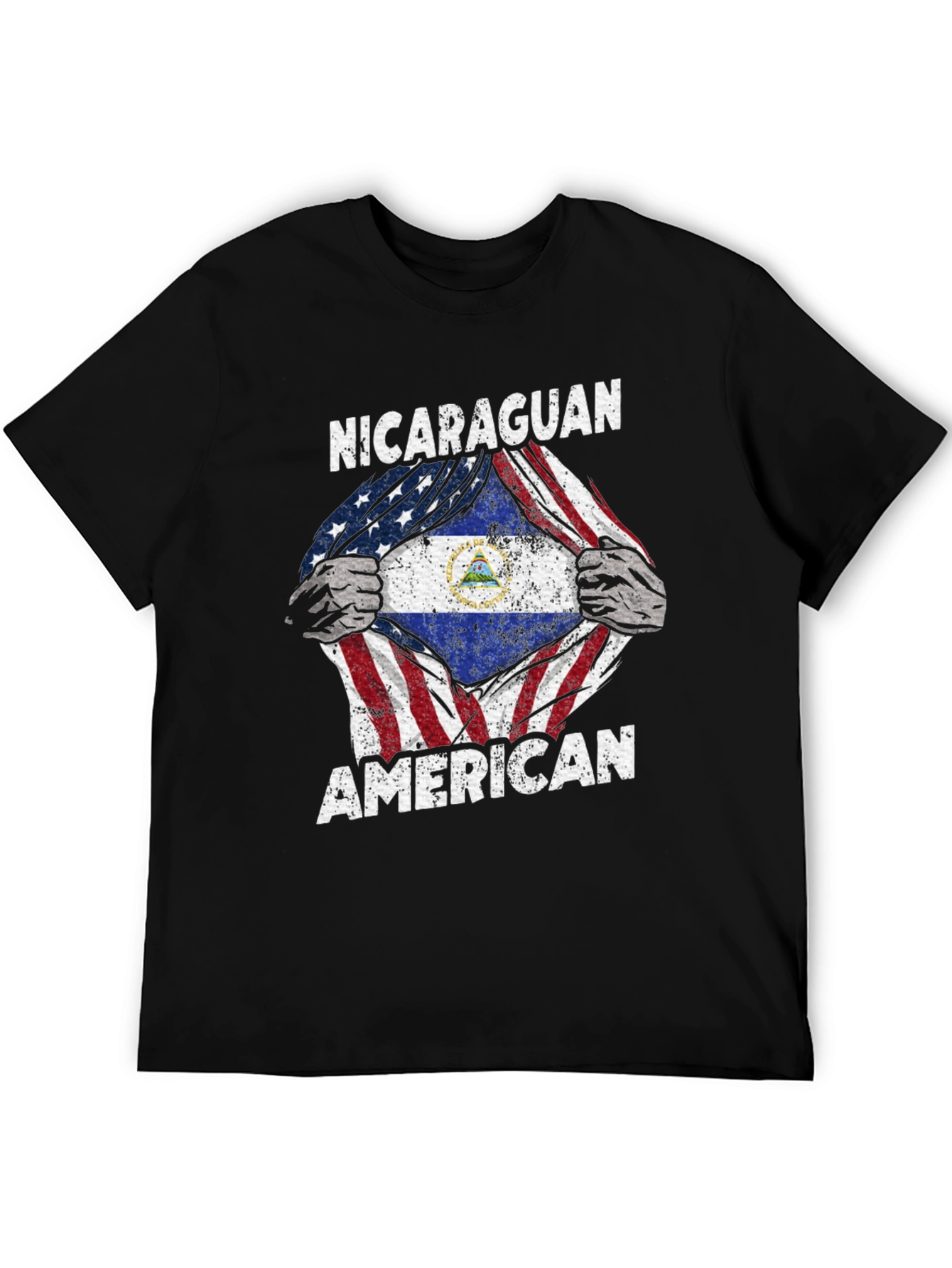 Nicaraguan American Flag Pride T-Shirt