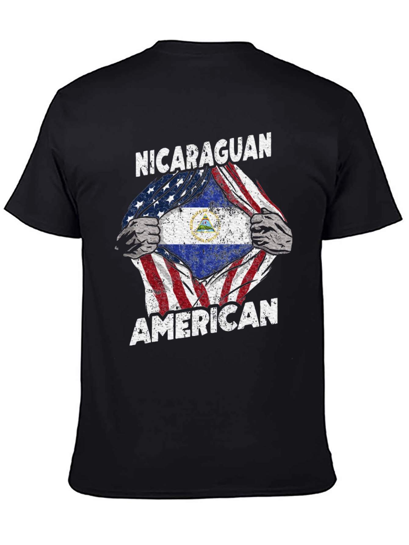 Nicaraguan American Flag Pride T-Shirt