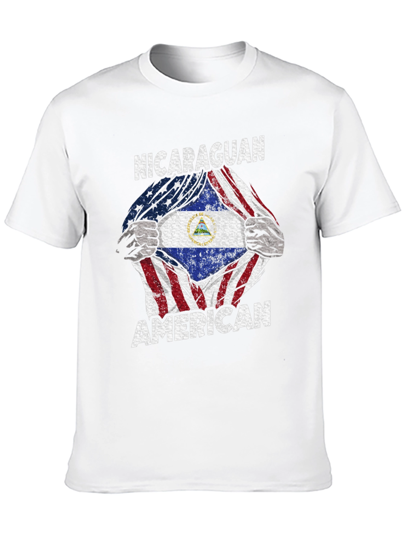 Nicaraguan American Flag Pride T-Shirt