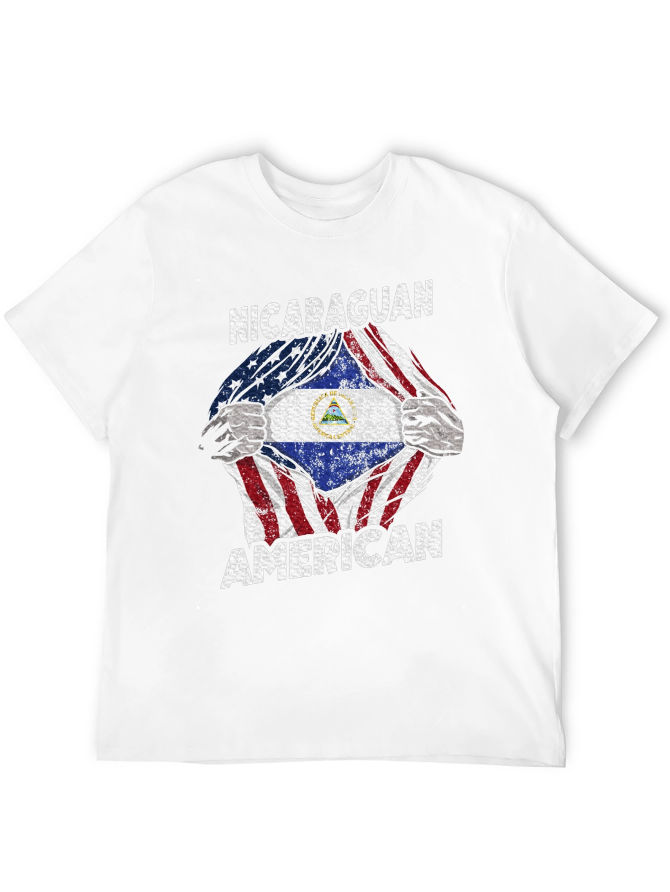 Nicaraguan American Flag Pride T-Shirt