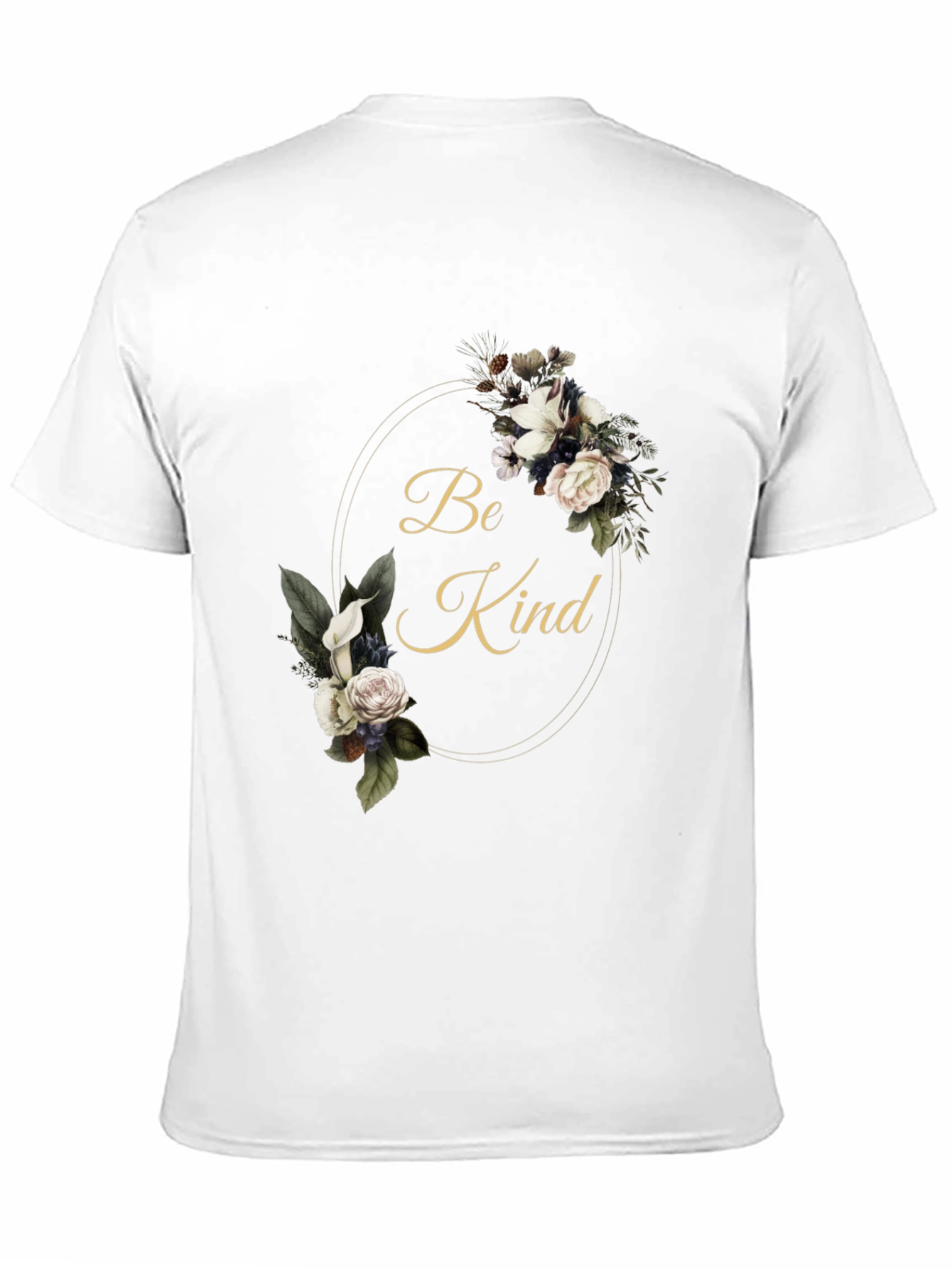Floral Be Kind Black T-Shirt