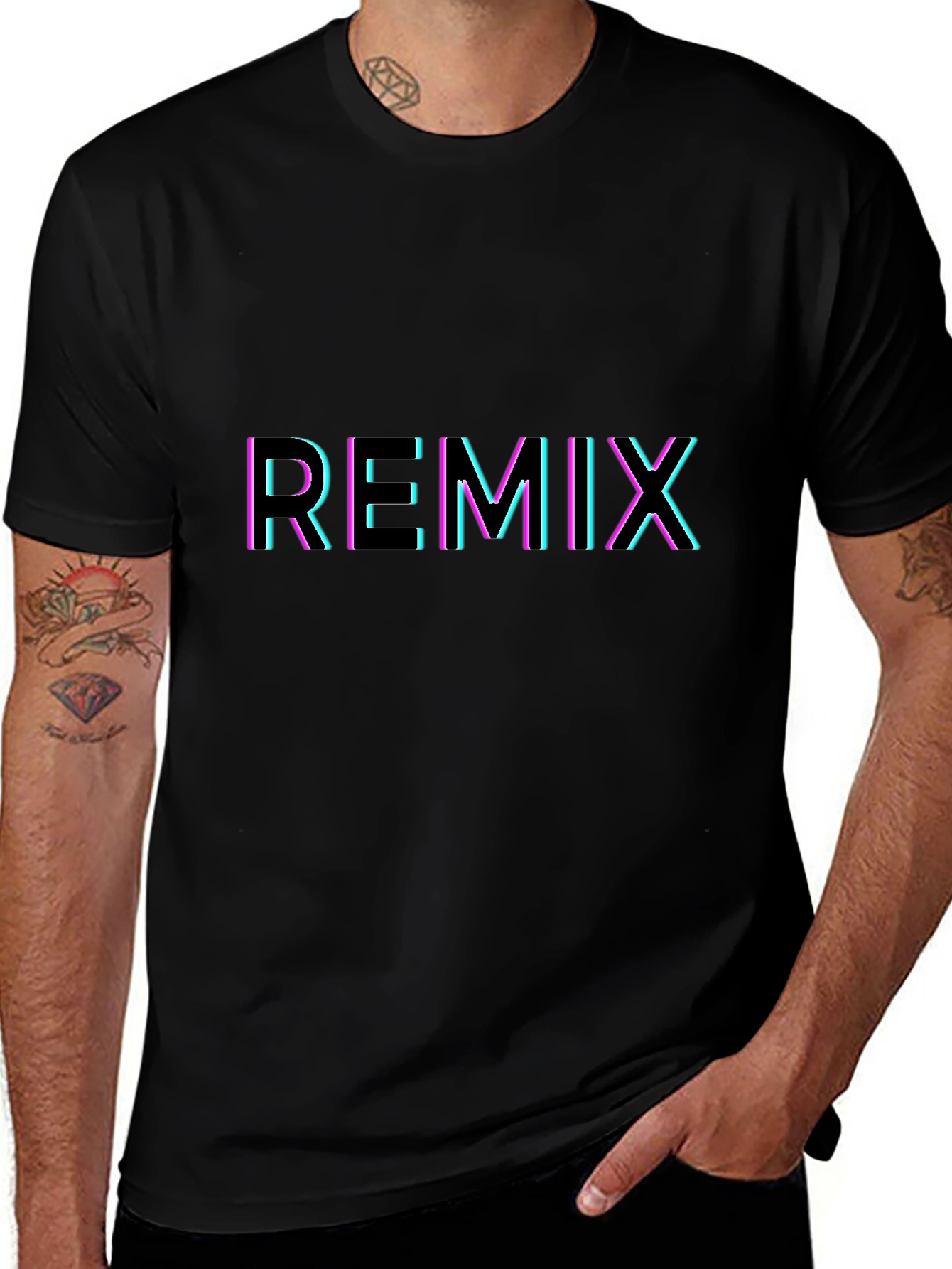 Remix T-Shirt - Neon Edge Design