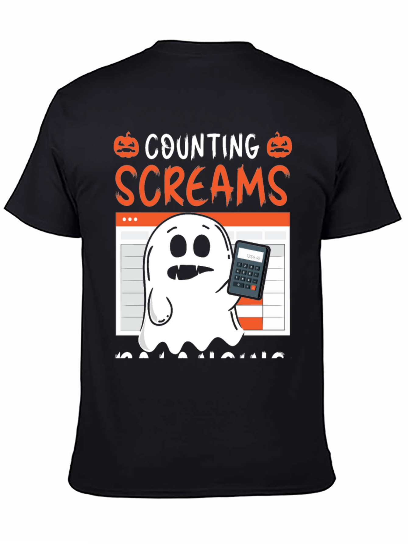 Counting Screams Accountant Halloween T-Shirt