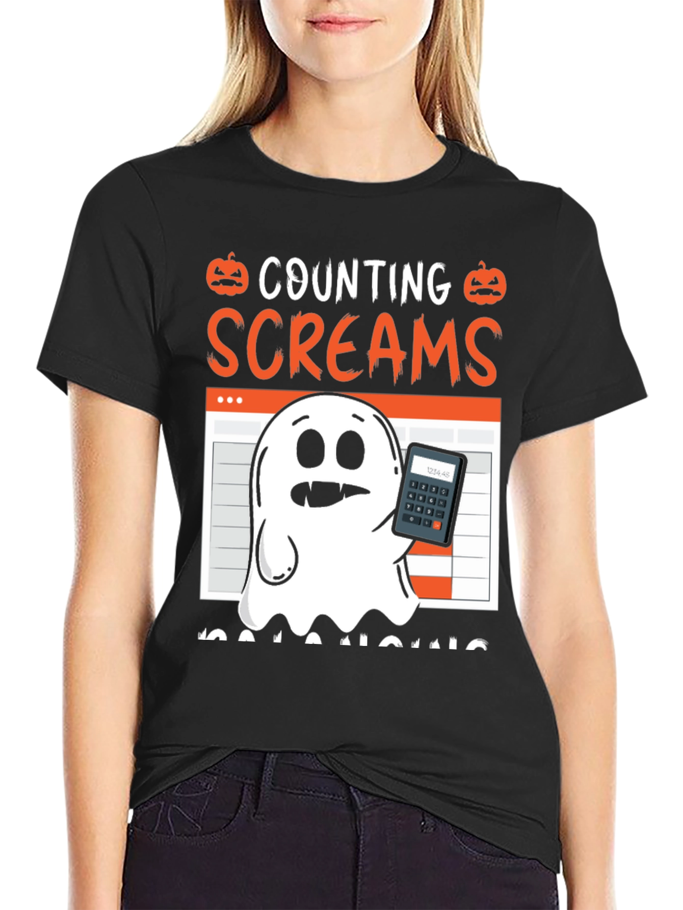 Counting Screams Accountant Halloween T-Shirt