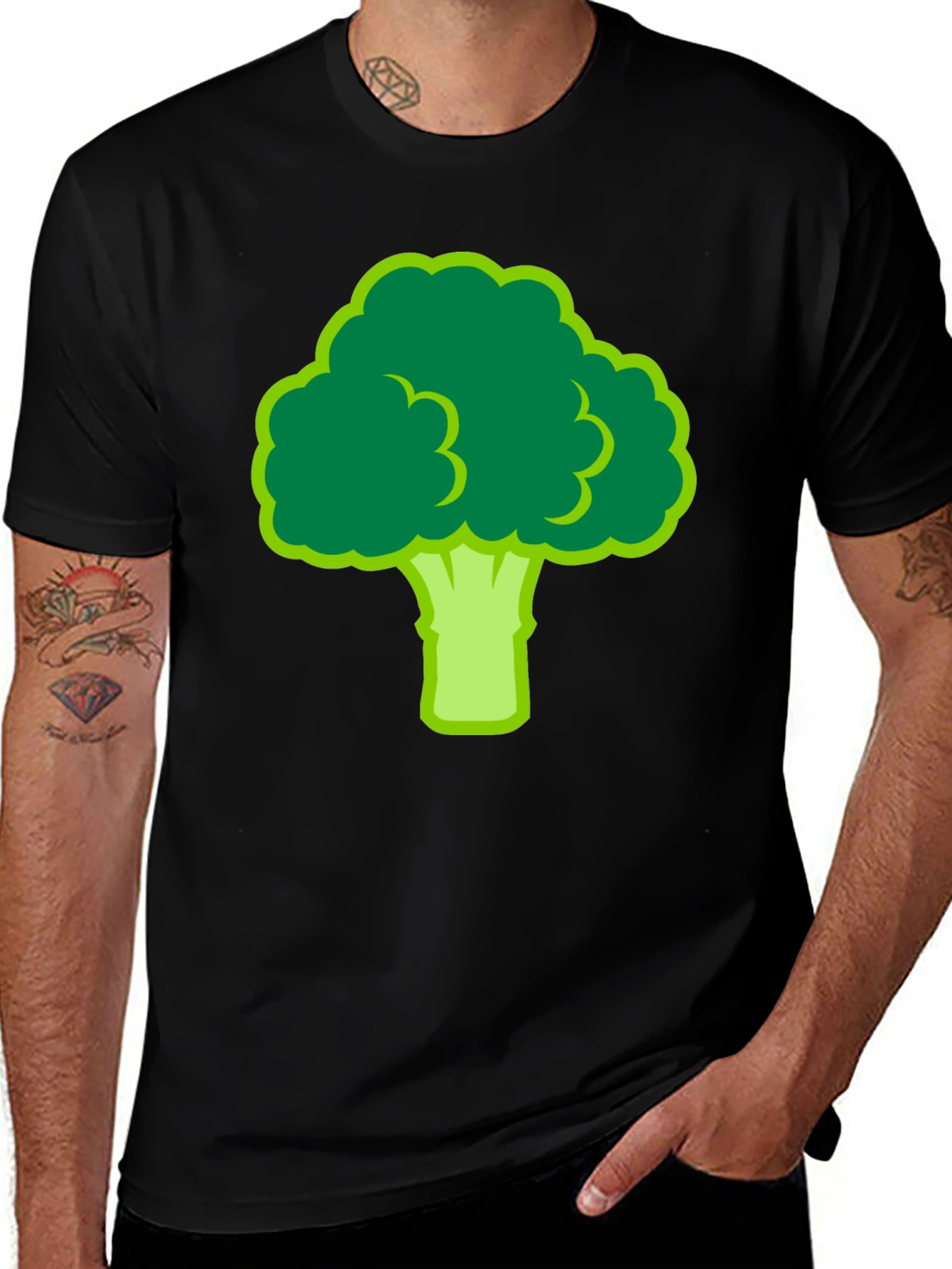 Broccoli Graphic Tee - Quirky Vegetable Shirt
