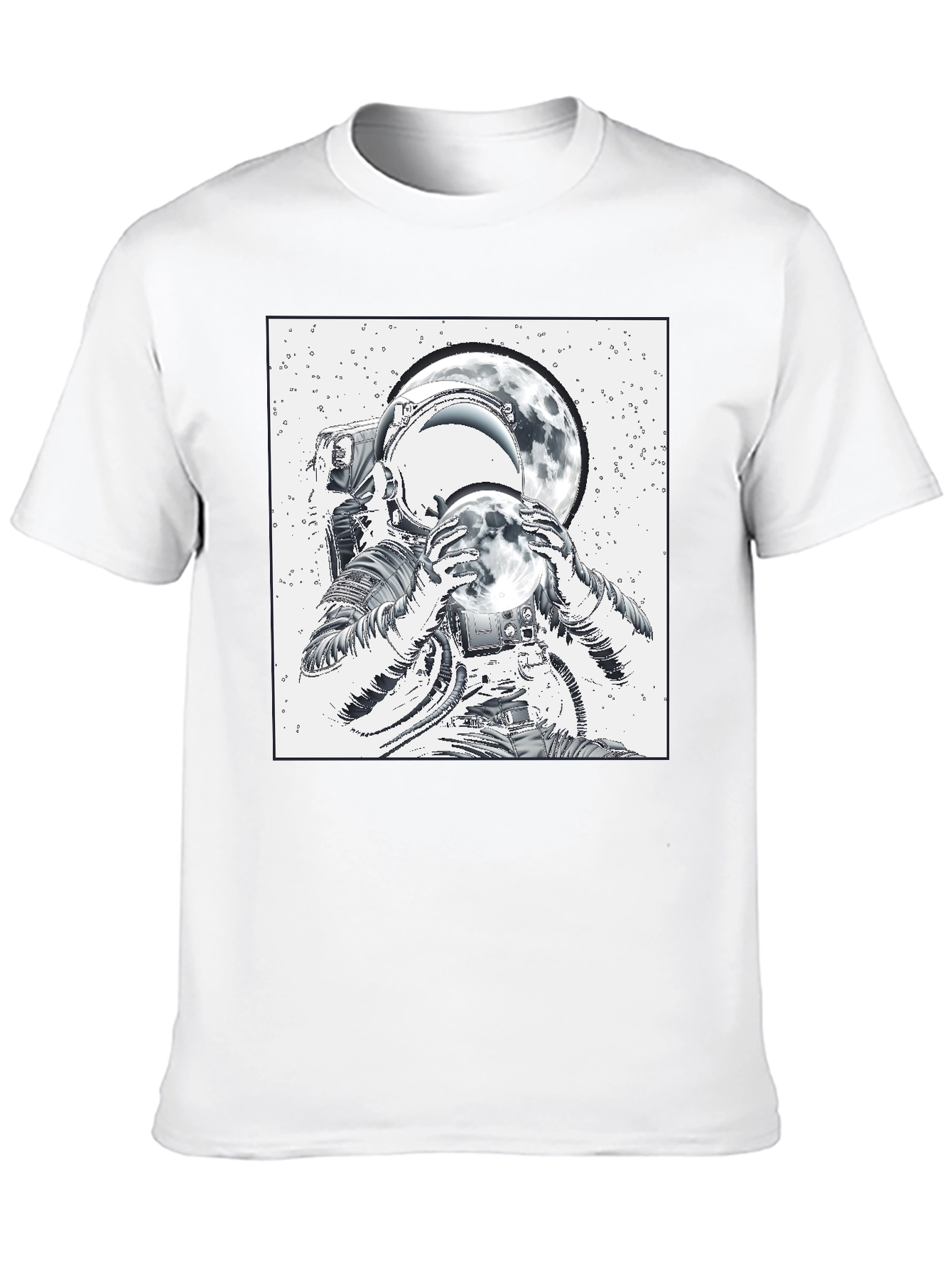 Astronaut Moon T-Shirt - Space Graphic Tee