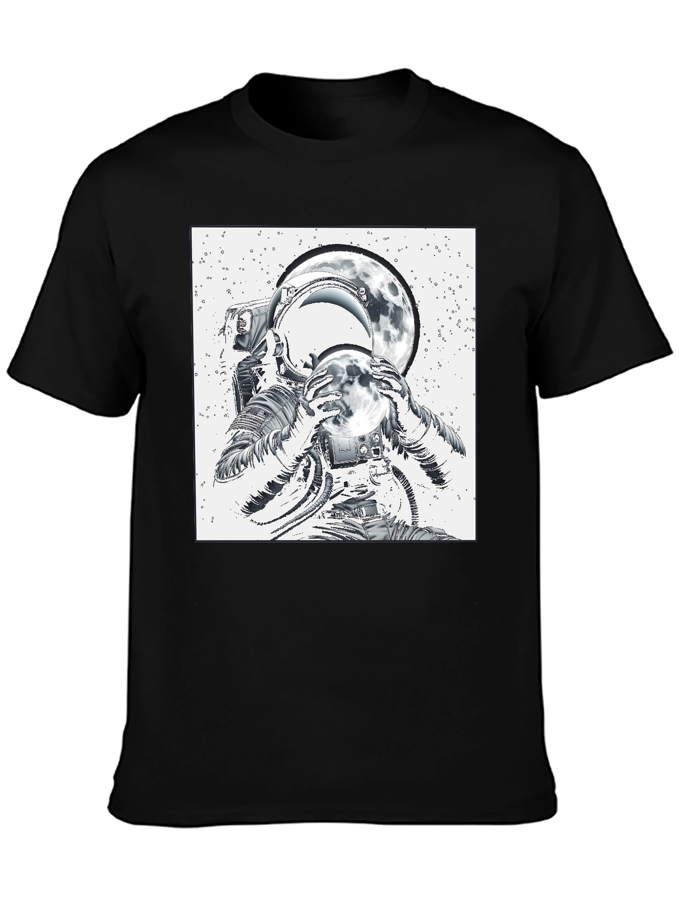 Astronaut Moon T-Shirt - Space Graphic Tee
