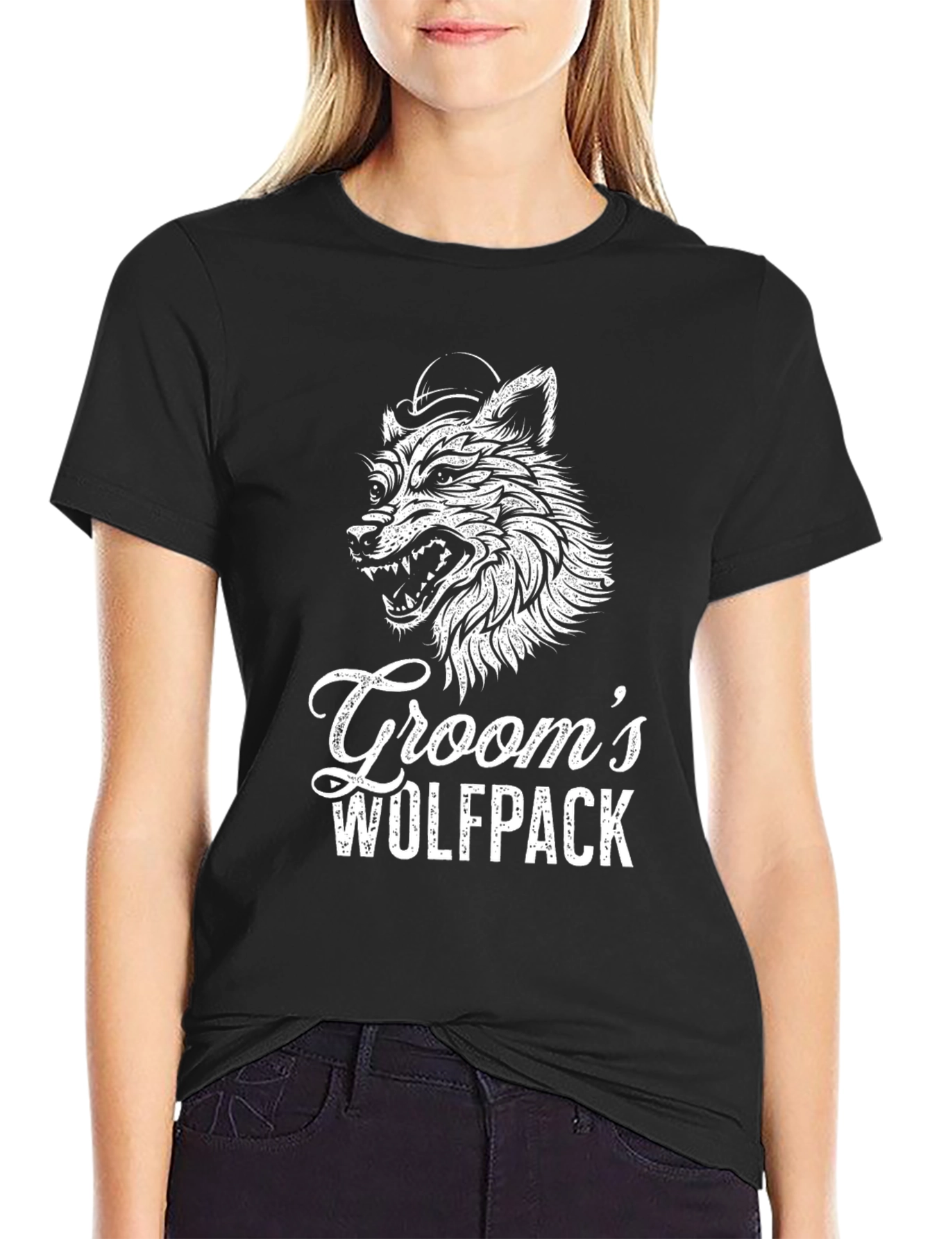 Grooms Wolfpack T-Shirt - Wedding Party Tee