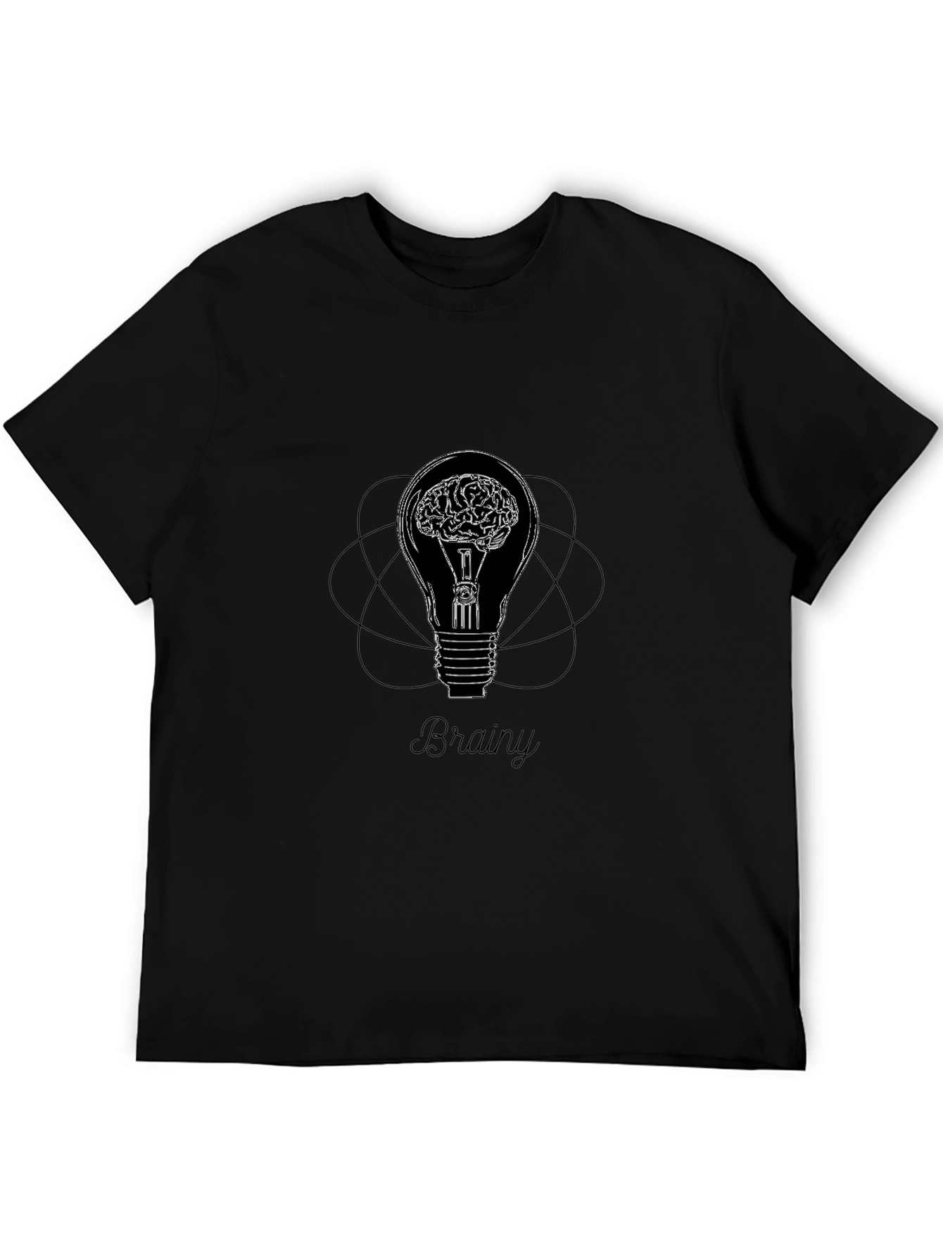 Brainy Idea T-Shirt - Black Graphic Tee