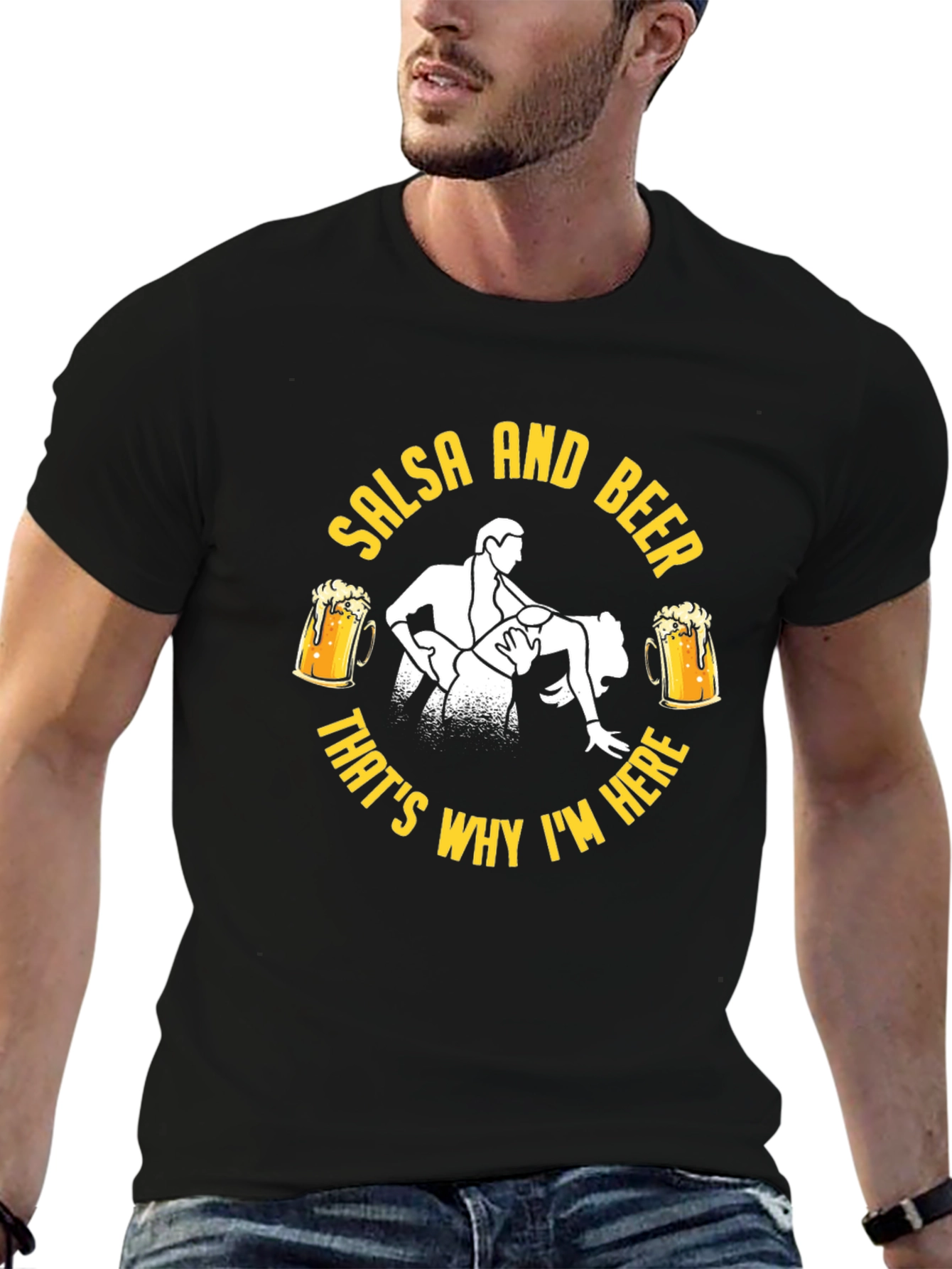 Salsa and Beer Graphic T-Shirt