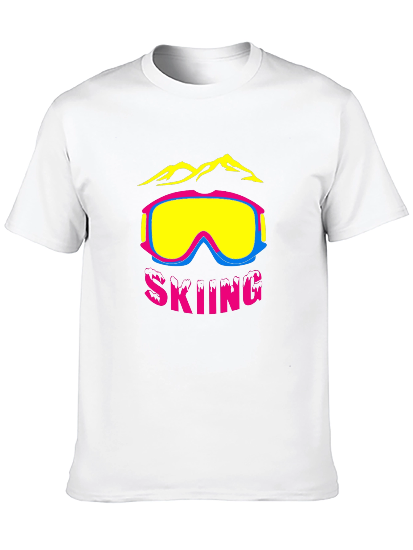 Skiing Graphic Tee - Black