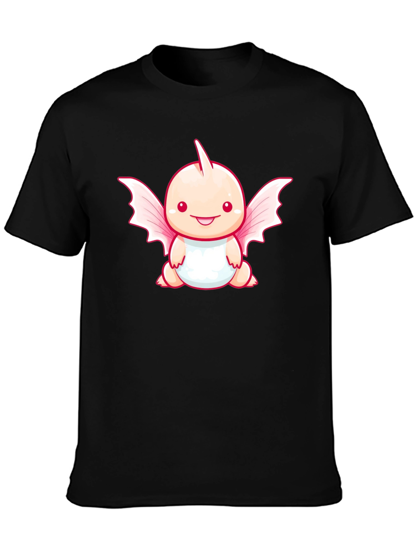 Cute Cartoon Dragon Black T-Shirt
