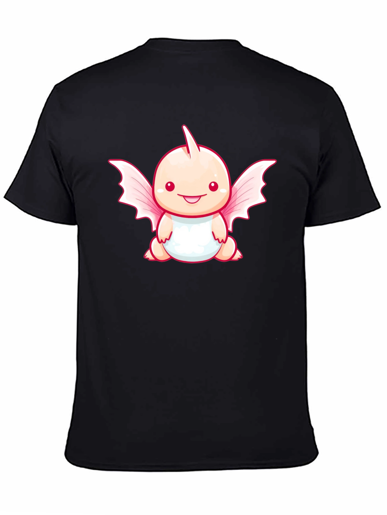 Cute Cartoon Dragon Black T-Shirt