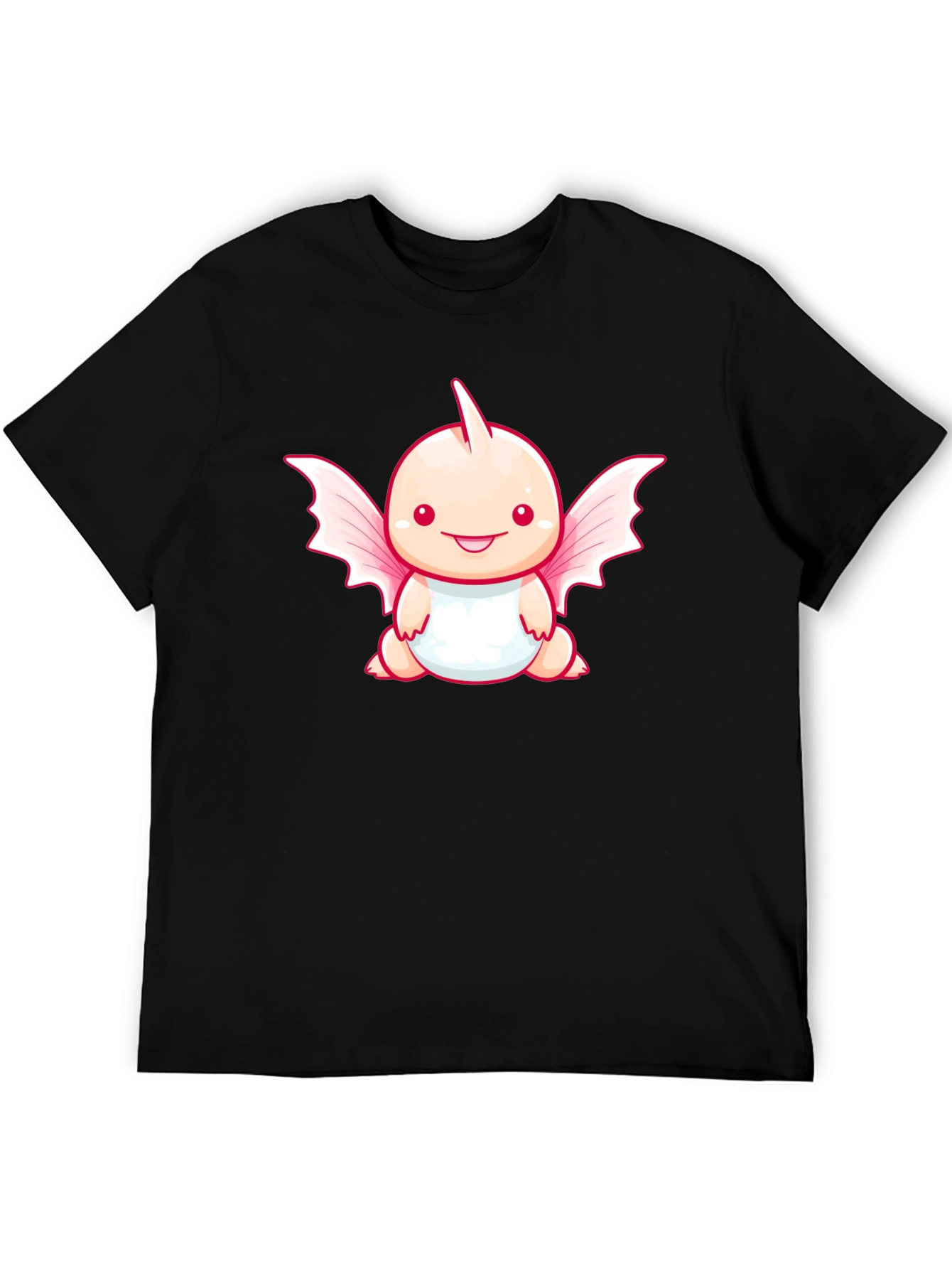 Cute Cartoon Dragon Black T-Shirt