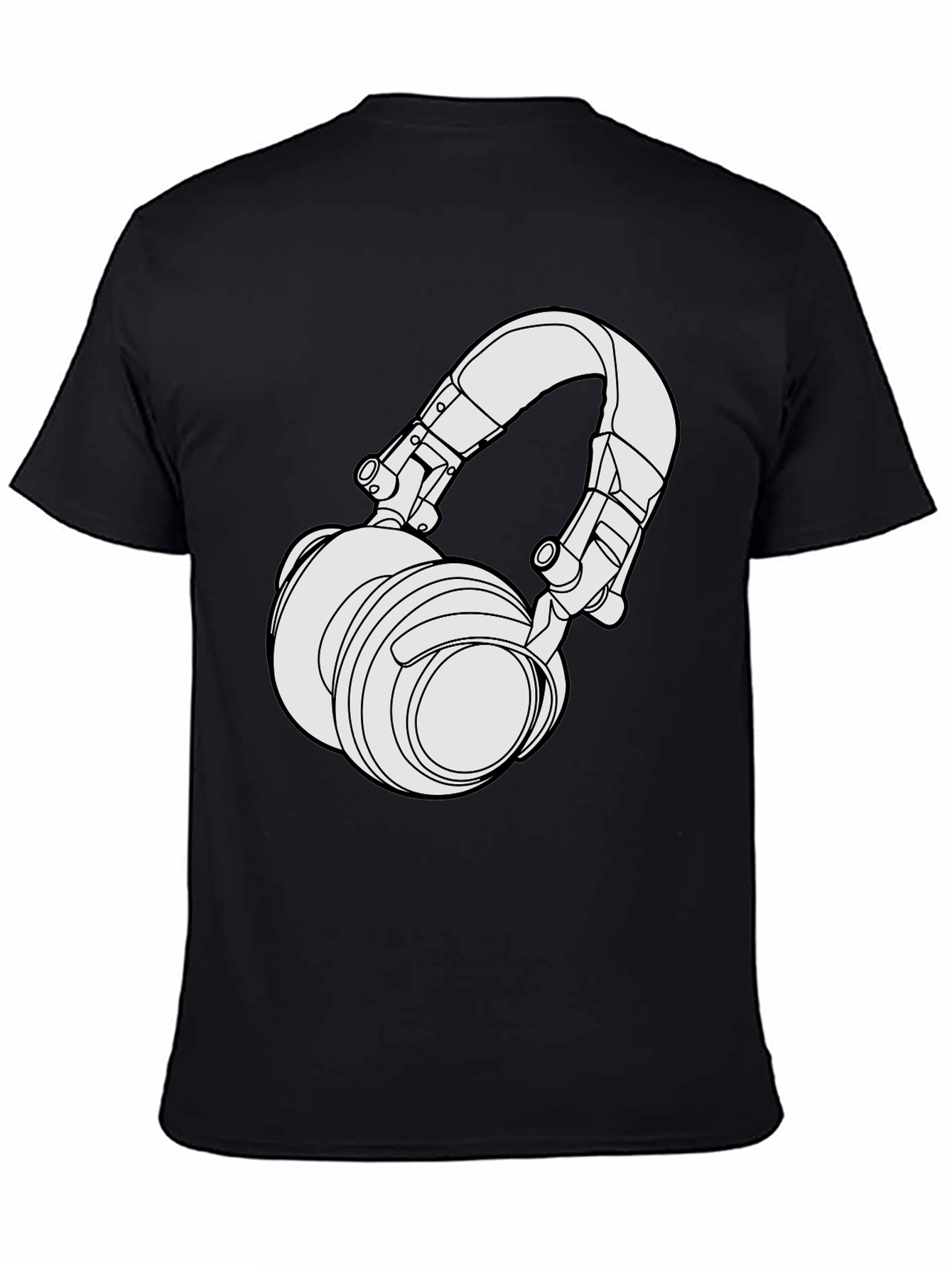 Headphone Graphic T-Shirt - Black