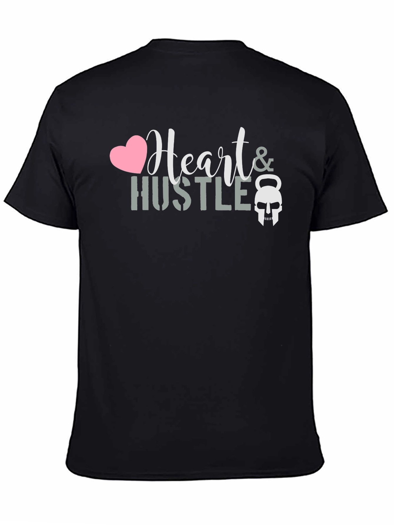 Heart & Hustle Graphic Black T-Shirt