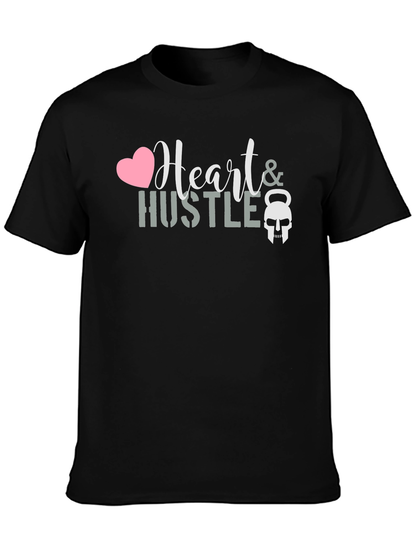 Heart & Hustle Graphic Black T-Shirt