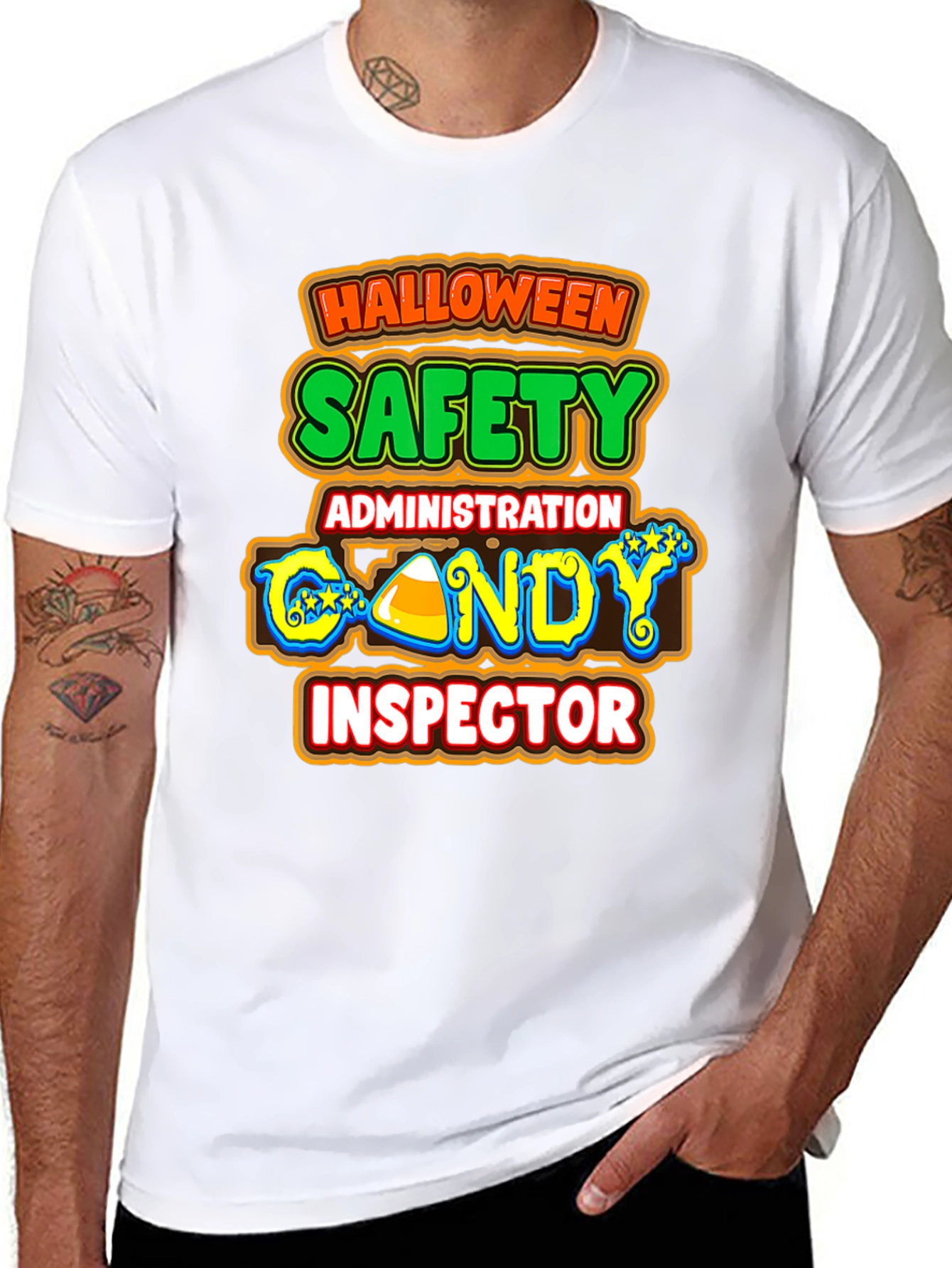 Halloween Candy Inspector T-Shirt Safety Administration Tee