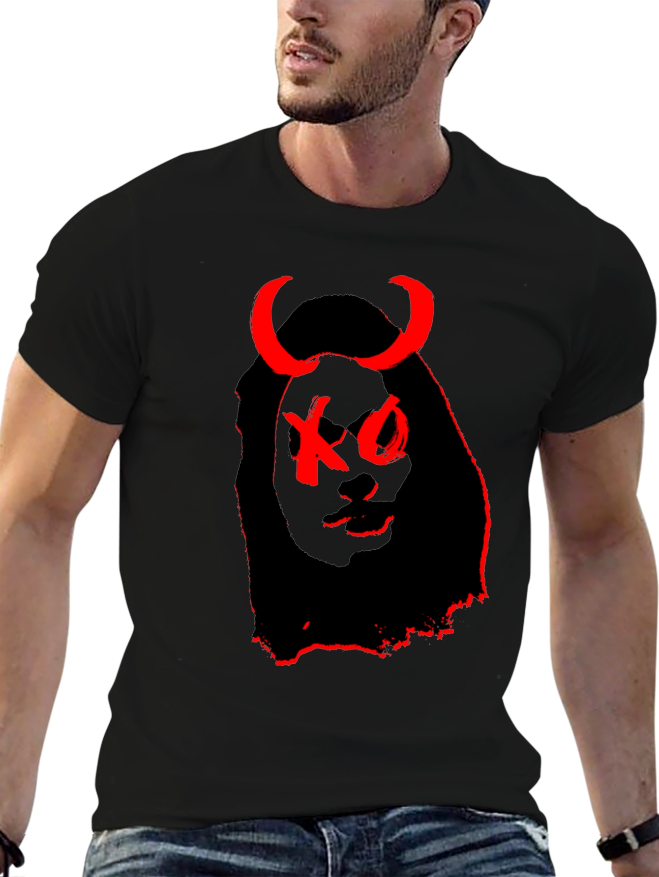 XO Devil Graphic T-Shirt - Black