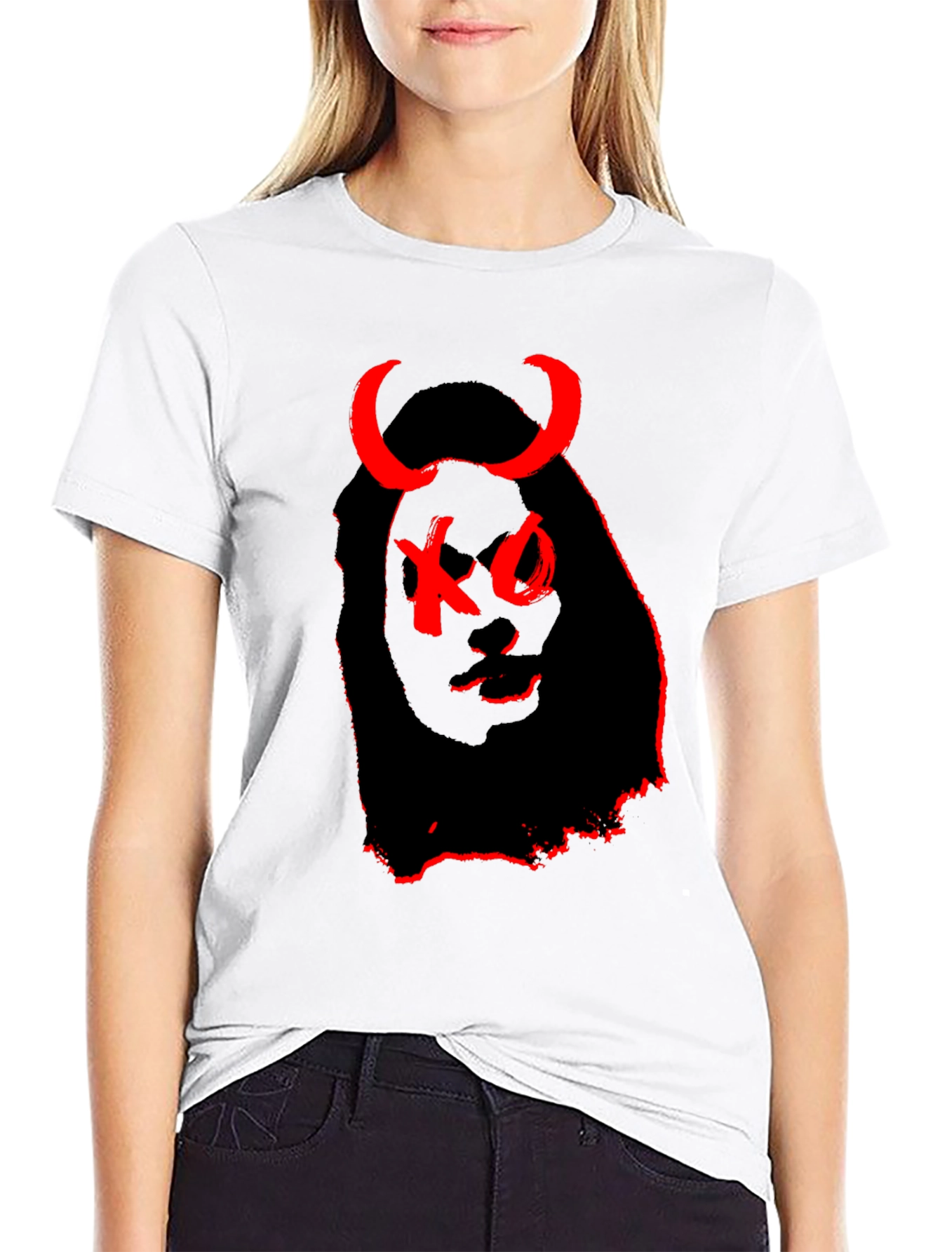 XO Devil Graphic T-Shirt - Black