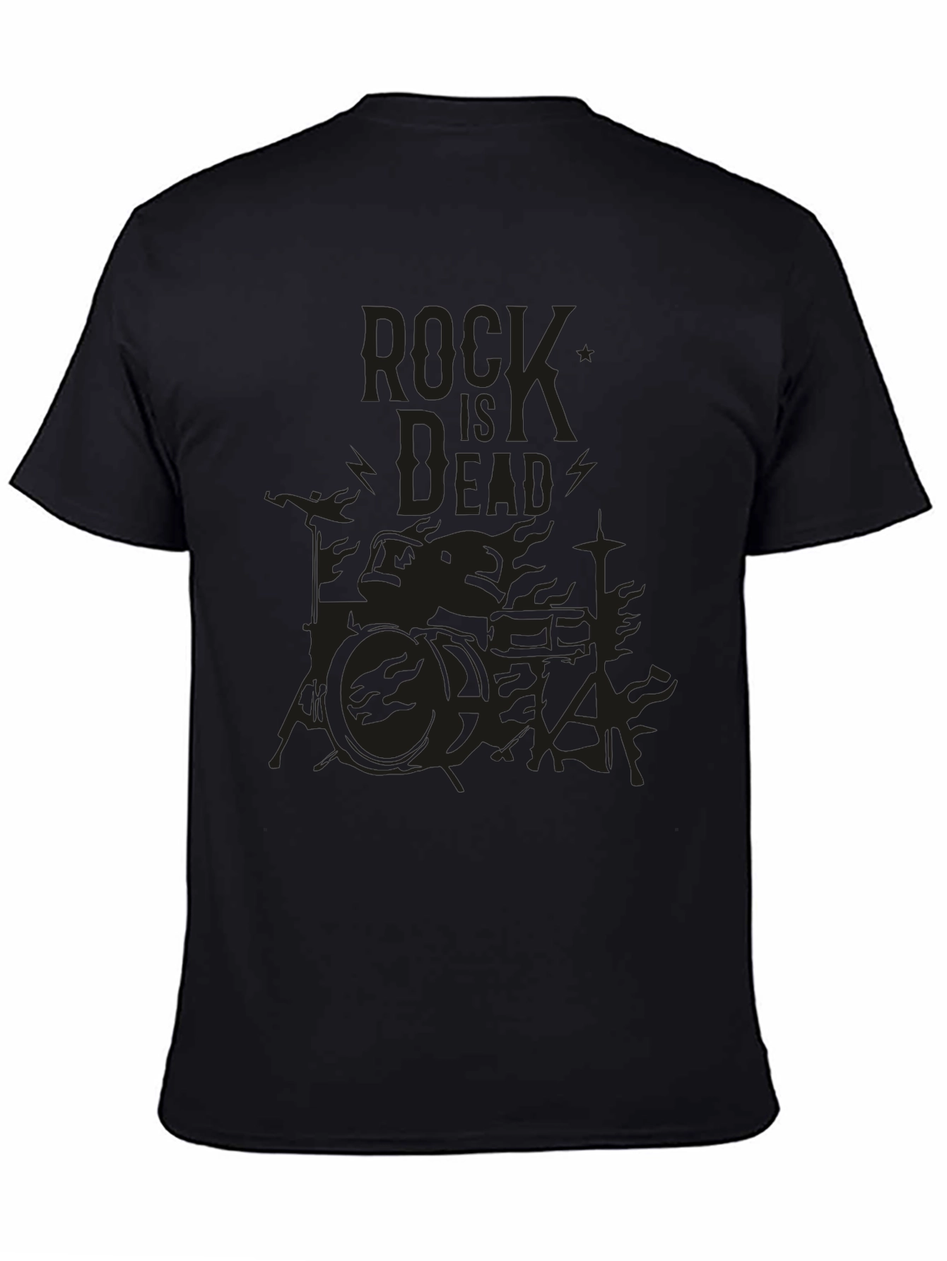 Rock is Dead Black Graphic Tee