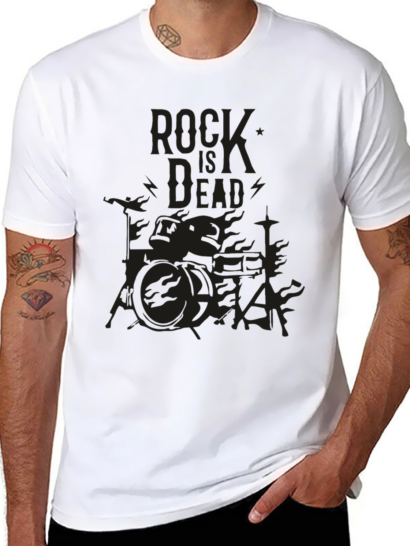 Rock is Dead Black Graphic Tee