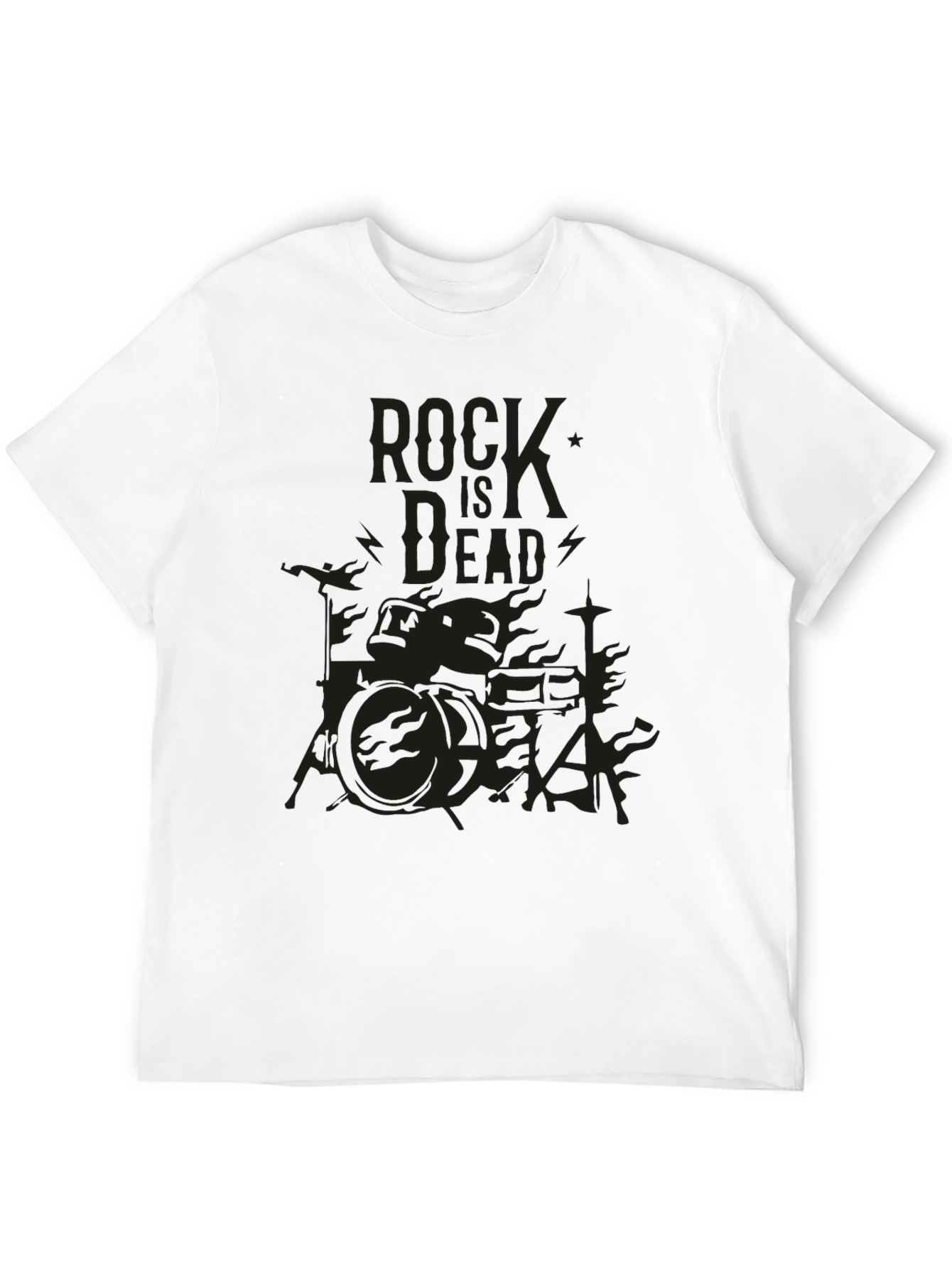 Rock is Dead Black Graphic Tee