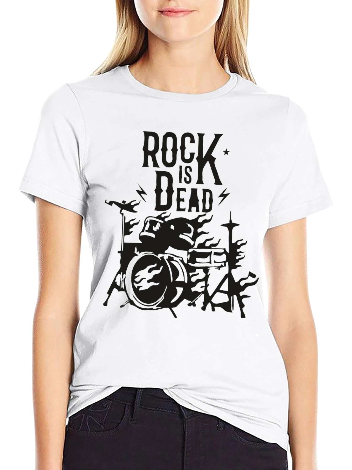 Rock is Dead Black Graphic Tee