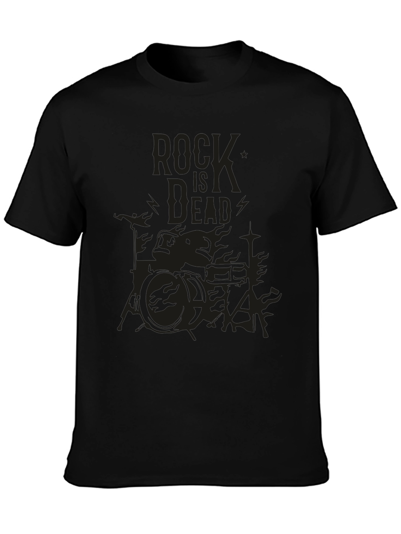 Rock is Dead Black Graphic Tee