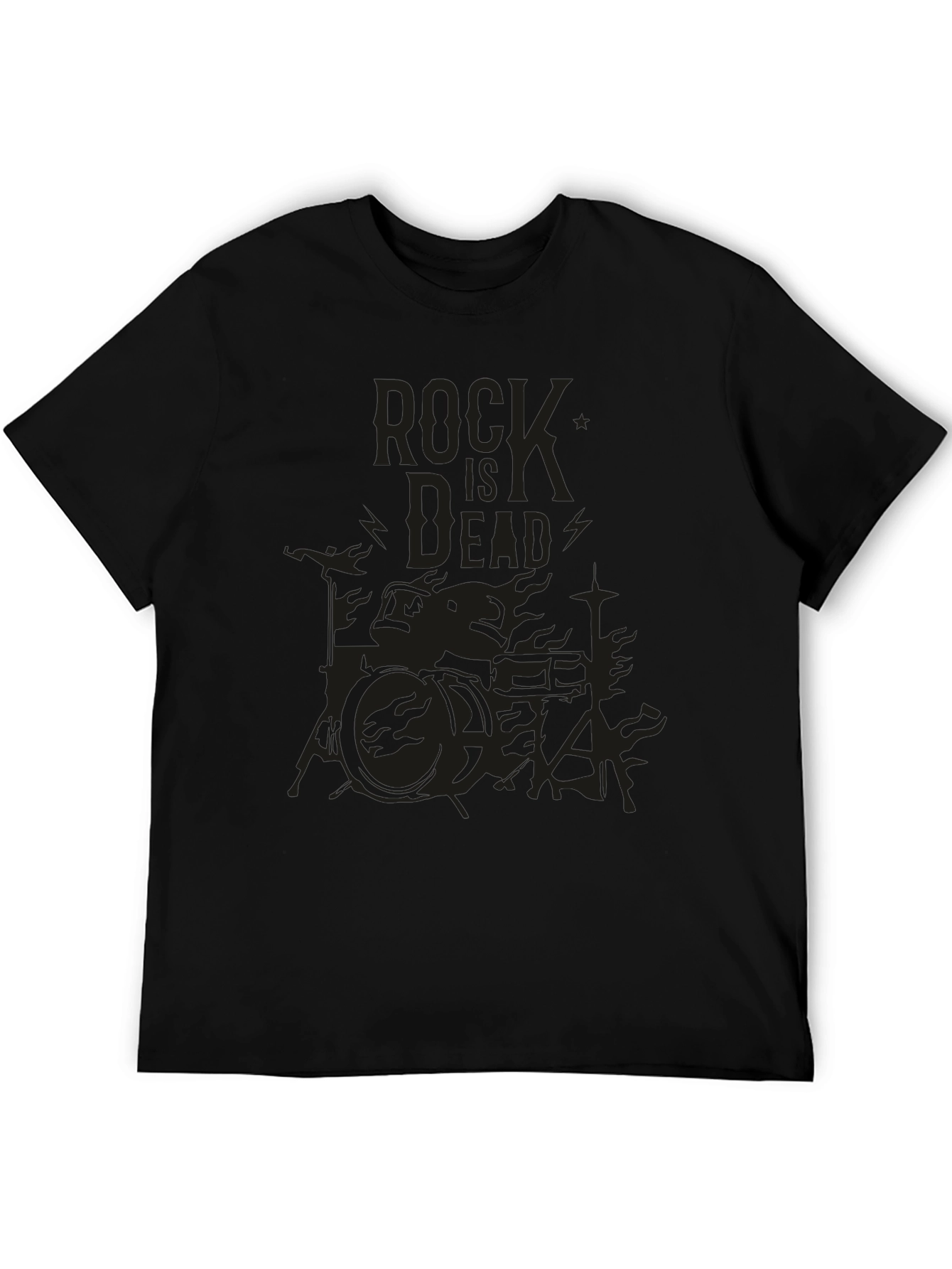 Rock is Dead Black Graphic Tee