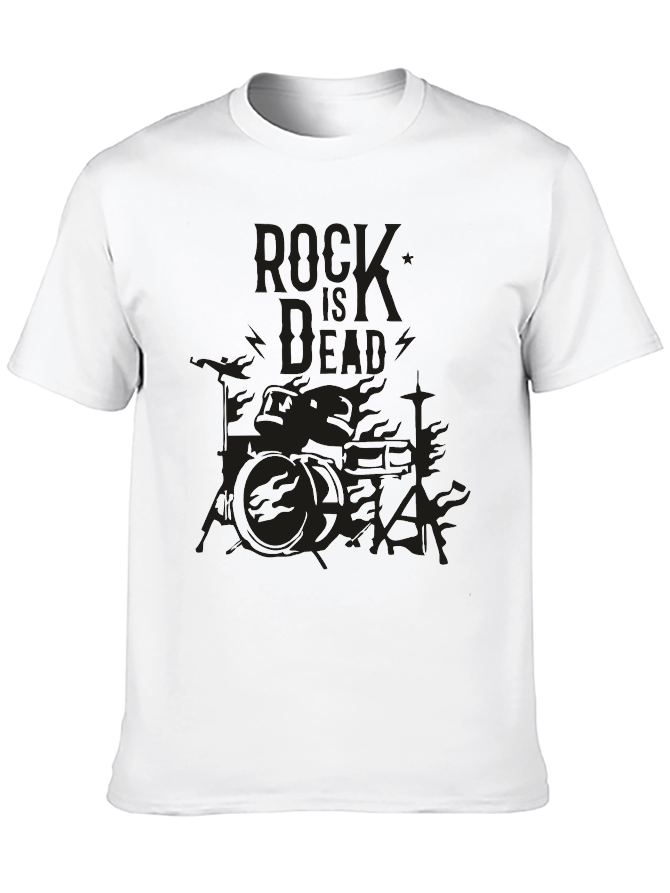 Rock is Dead Black Graphic Tee