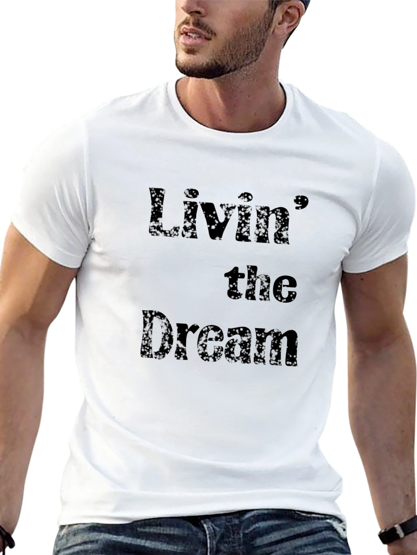 Livin the Dream Black Graphic T-Shirt