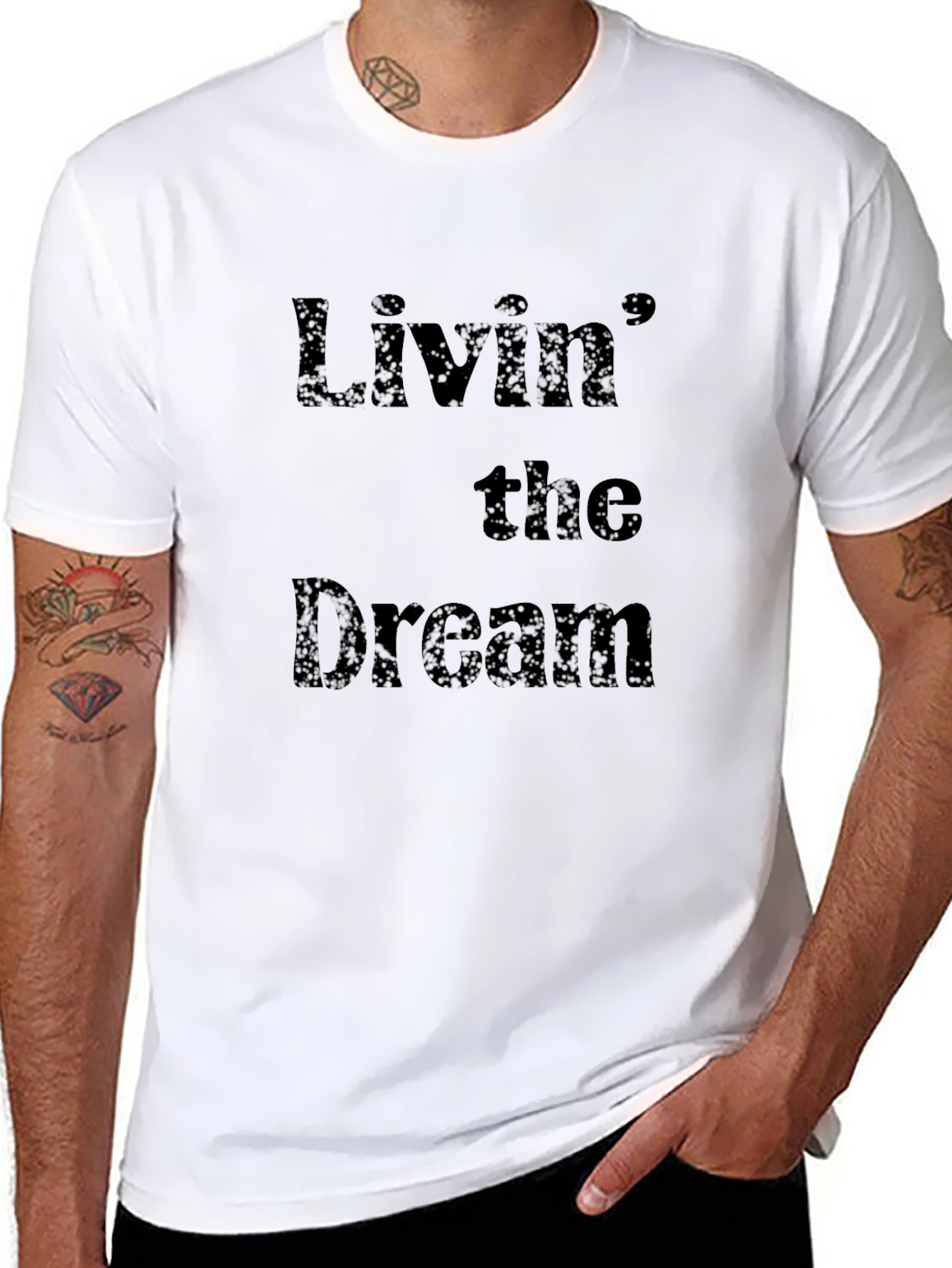 Livin the Dream Black Graphic T-Shirt