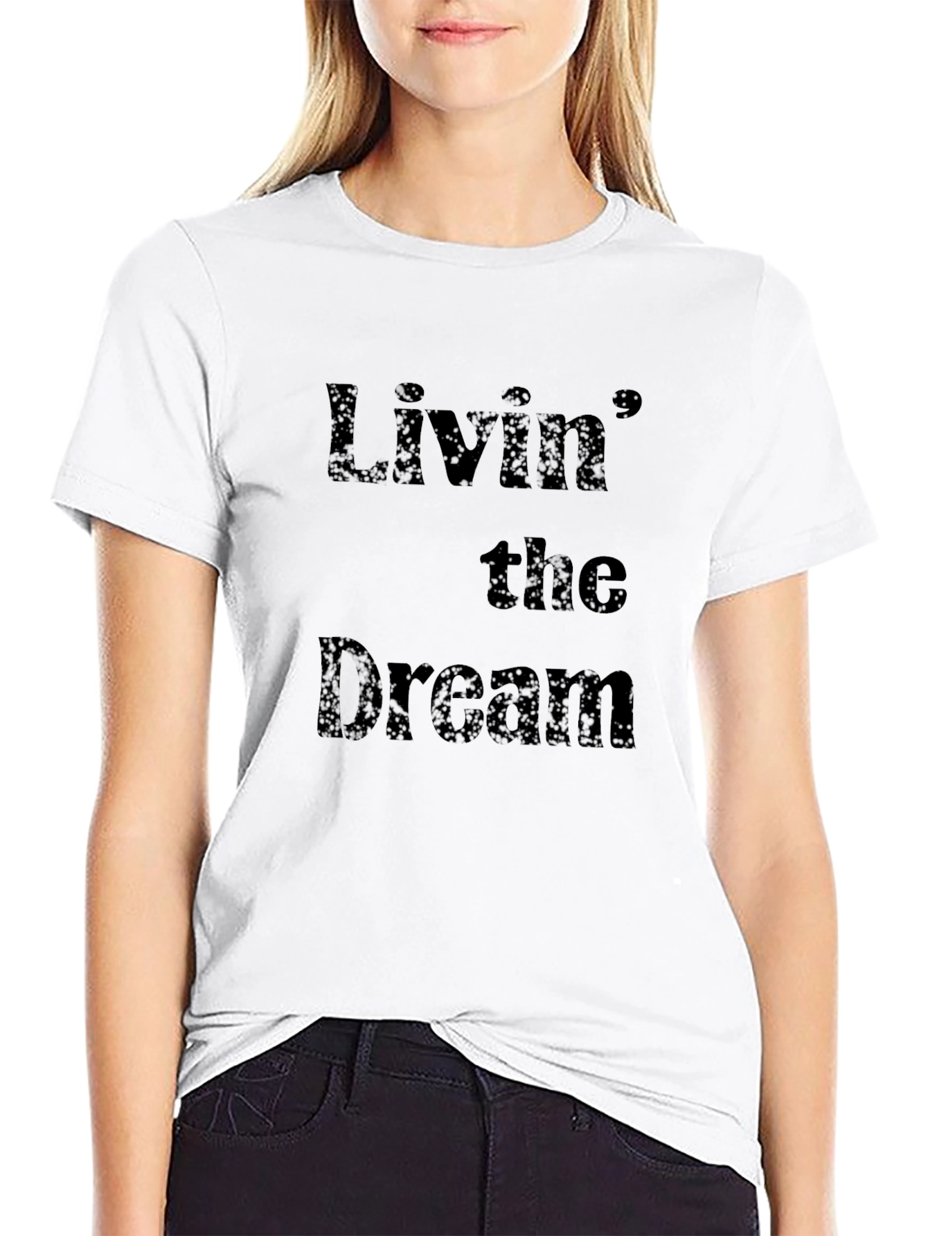 Livin the Dream Black Graphic T-Shirt