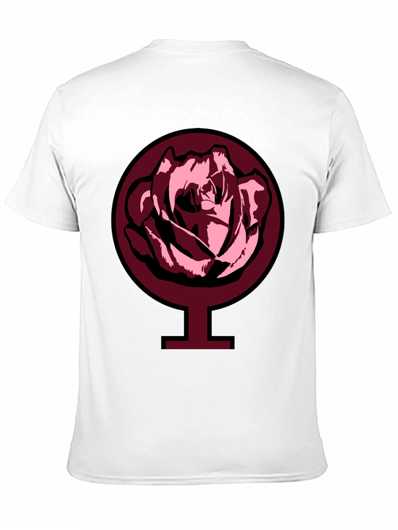 Rose Venus Symbol Graphic Tee - Black