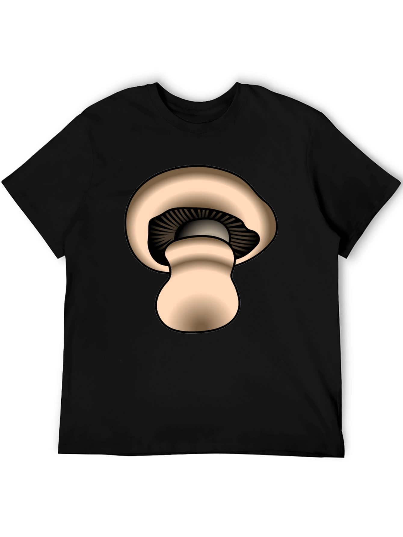 Mushroom Graphic Black T-Shirt