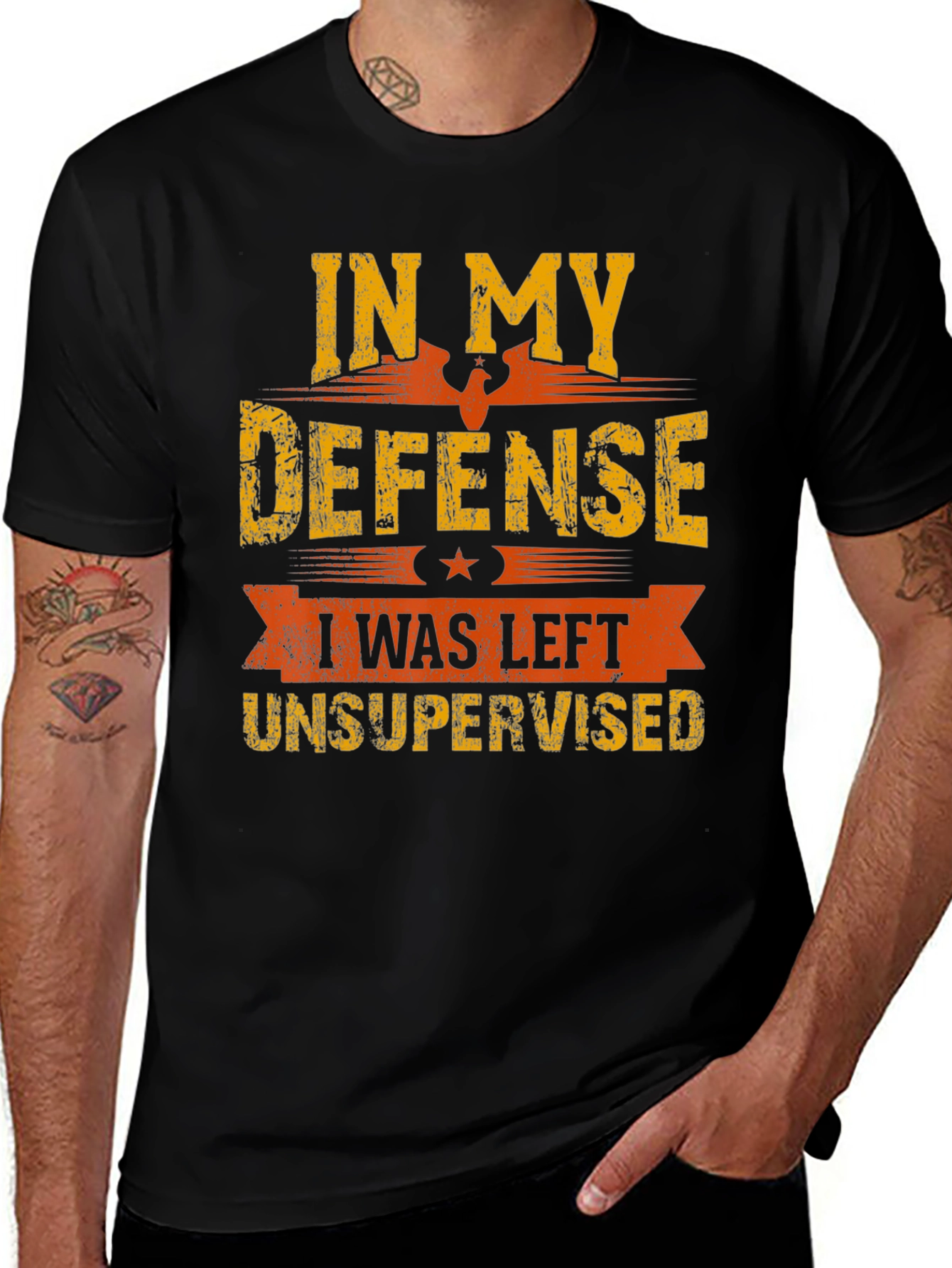 In My Defense Funny Graphic T-Shirt