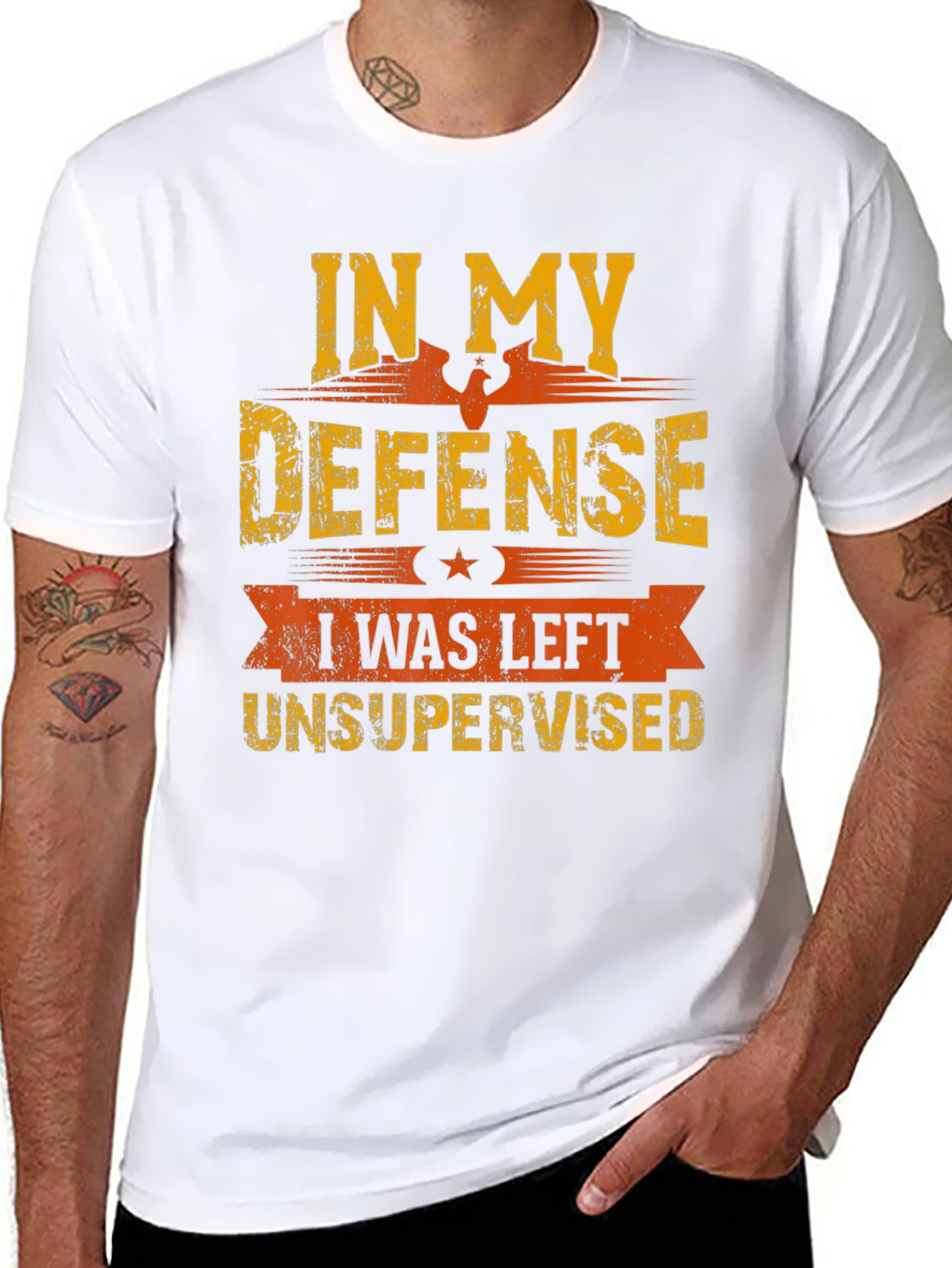 In My Defense Funny Graphic T-Shirt
