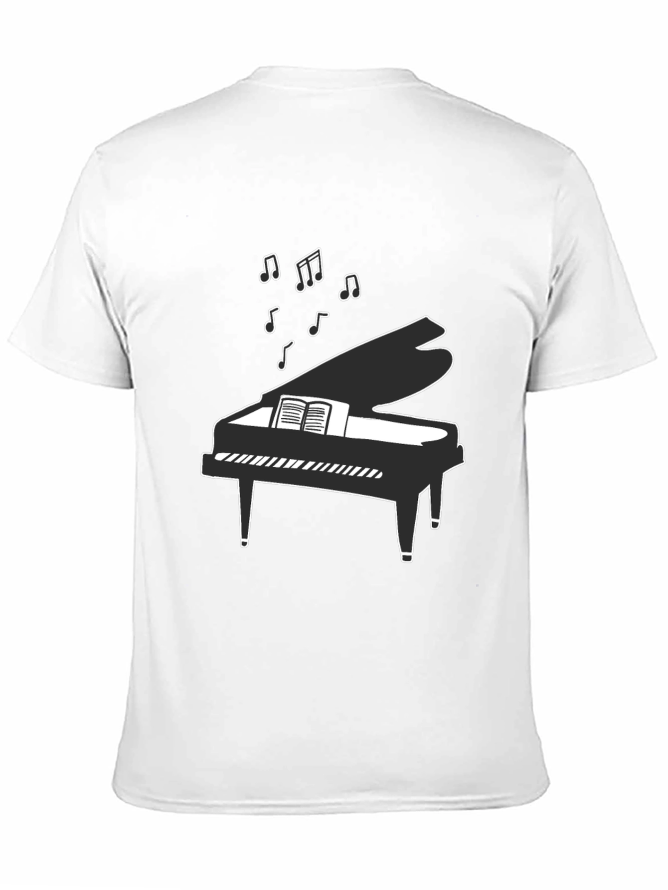 Musical Piano Graphic Tee - Black