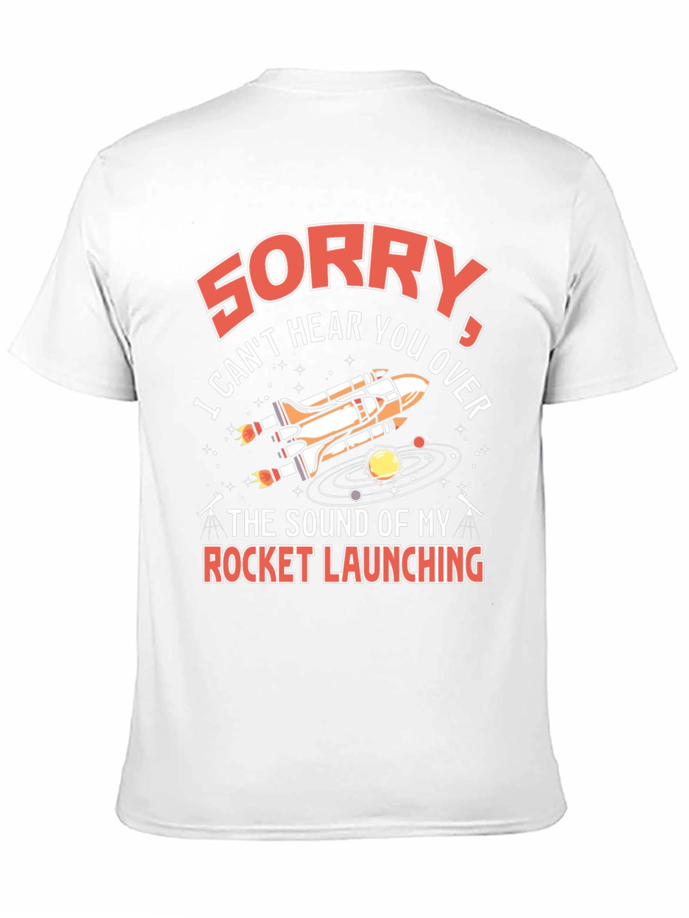 Rocket Launching Graphic T-Shirt - Space Humor Tee
